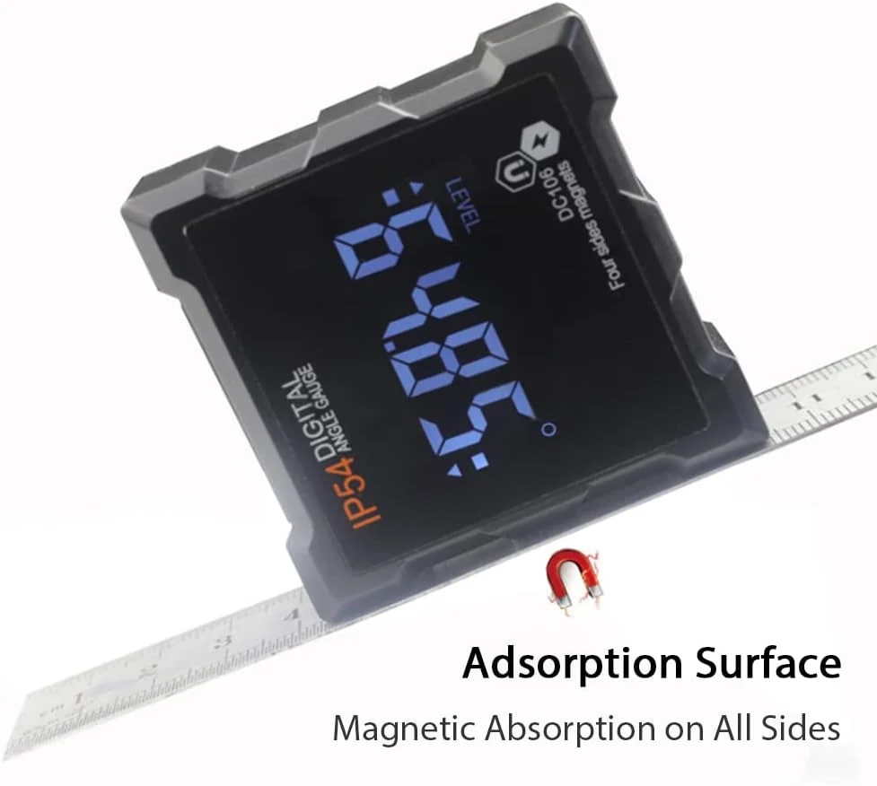 شیب سنج ایرووامی با صفحه نمایش دیجیتال LCD ضد آب و ضد گرد و غبار، تراز شیب با آهنربا در همه طرف