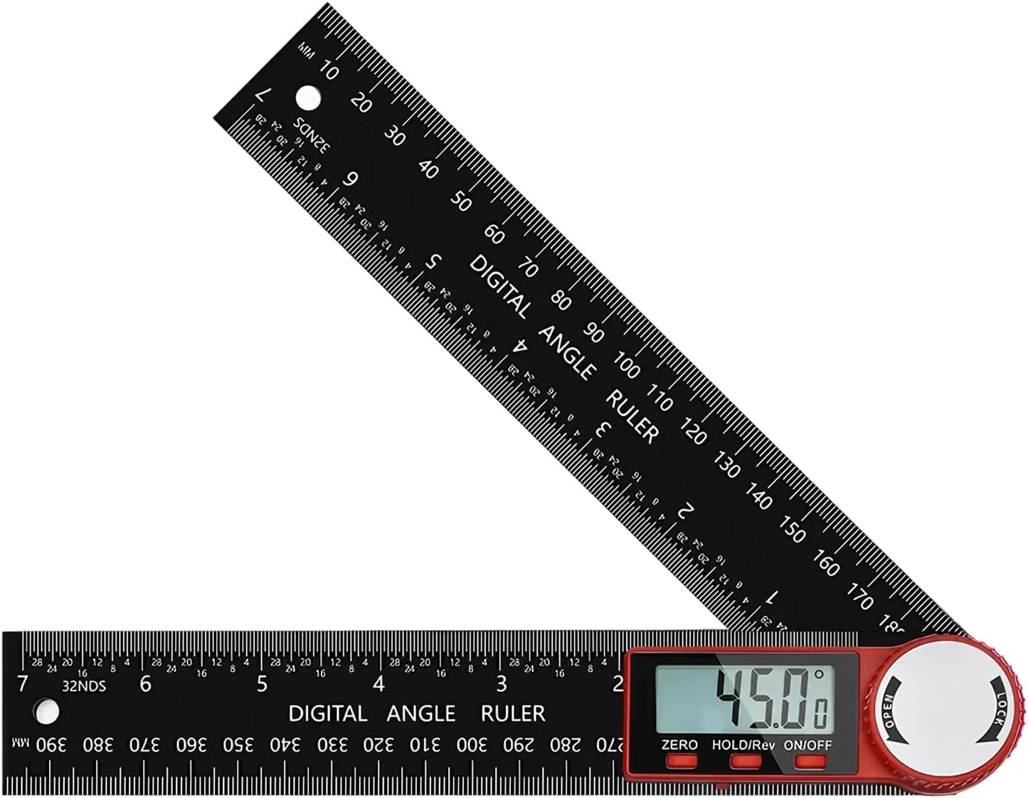 زاویه یاب دیجیتال، گونیا و نقاله دیجیتال استیل ضد زنگ، شیب سنج 360 درجه، ابزار و لوازم خانگی با صفحه نمایش LCD، برای نجاری، ساخت و ساز و تعمیرات