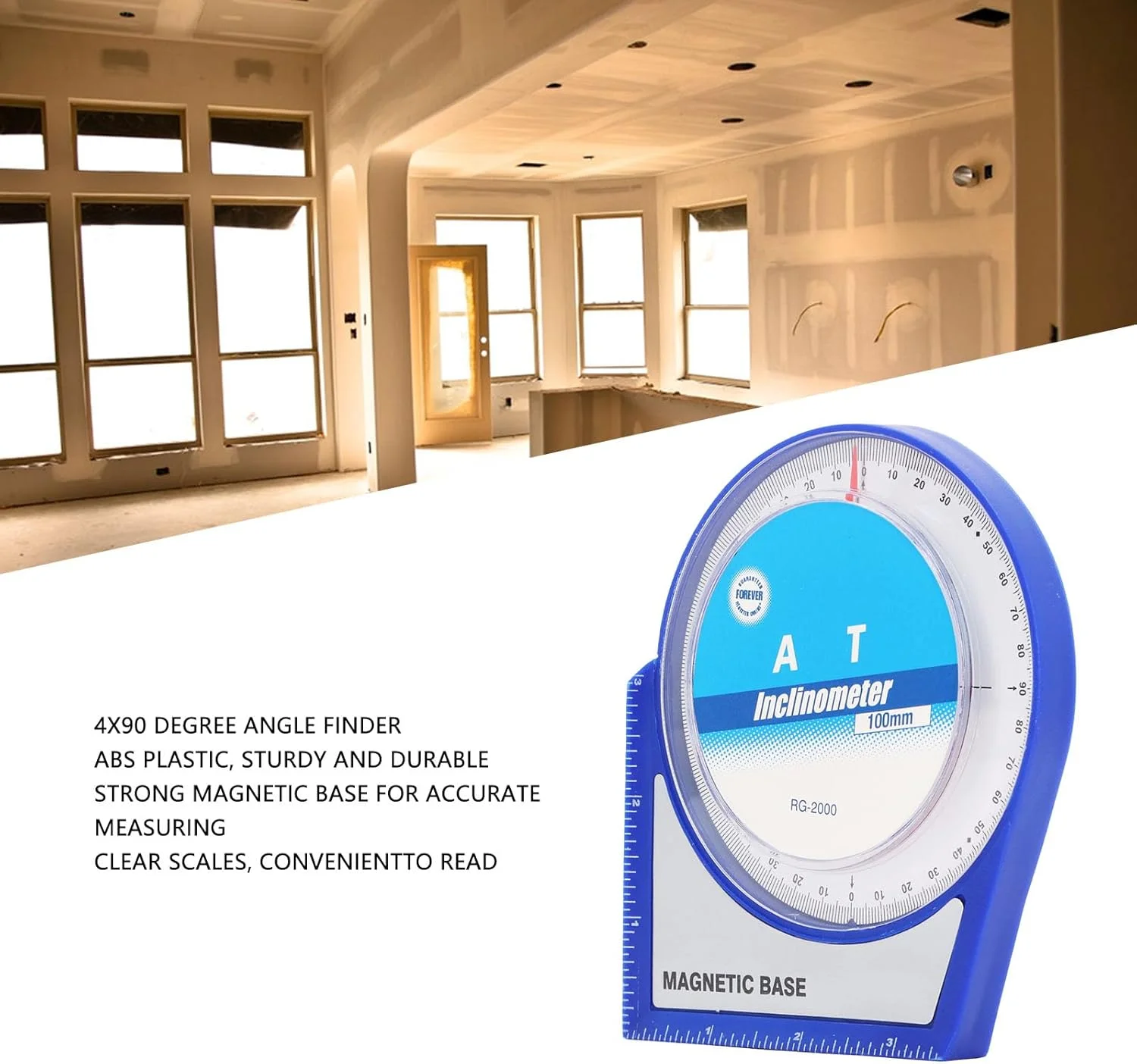 4x90 Degree Angle Finder ABS Plastic Magnetic Base Angle Finder Angle Inclinometer Protractor Angle Measuring Locator Tool 4x90 Degree Angle Finder ABS Plastic Magnetic Base Angle Finder Angle Inclinometer Protractor Angle Measuring Locator Tool