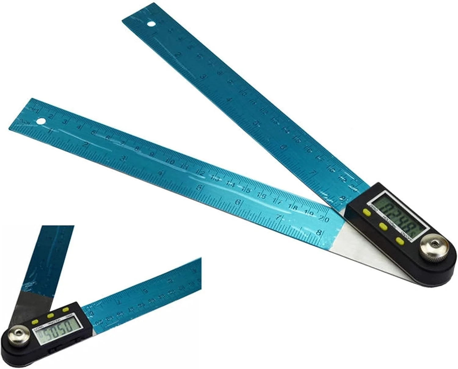 Raitron Professional Digital Angle Ruler, 200/300/500mm 12 Inch Digital Angle Ruler, Finder, Meter, Protractor, Inclinometer, Goniometer Laboratory accessories Tools (Size : 300mm)