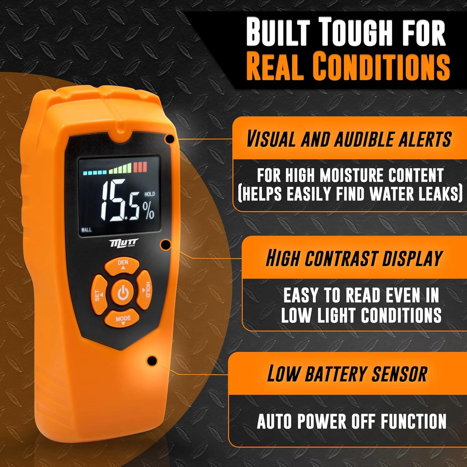 رطوبت سنج بدون پین AMERICAN MUTT TOOLS | رطوبت سنج غیر مخرب چوب برای دیوارها، دیوار خشک، چوب و مصالح ساختمانی | رطوبت یاب برای دیوارها، سنسور رطوبت رطوبت سنج بدون پین AMERICAN MUTT TOOLS | رطوبت سنج غیر مخرب چوب برای دیوارها، دیوار خشک، چوب و مصالح ساختمانی | رطوبت یاب برای دیوارها، سنسور رطوبت