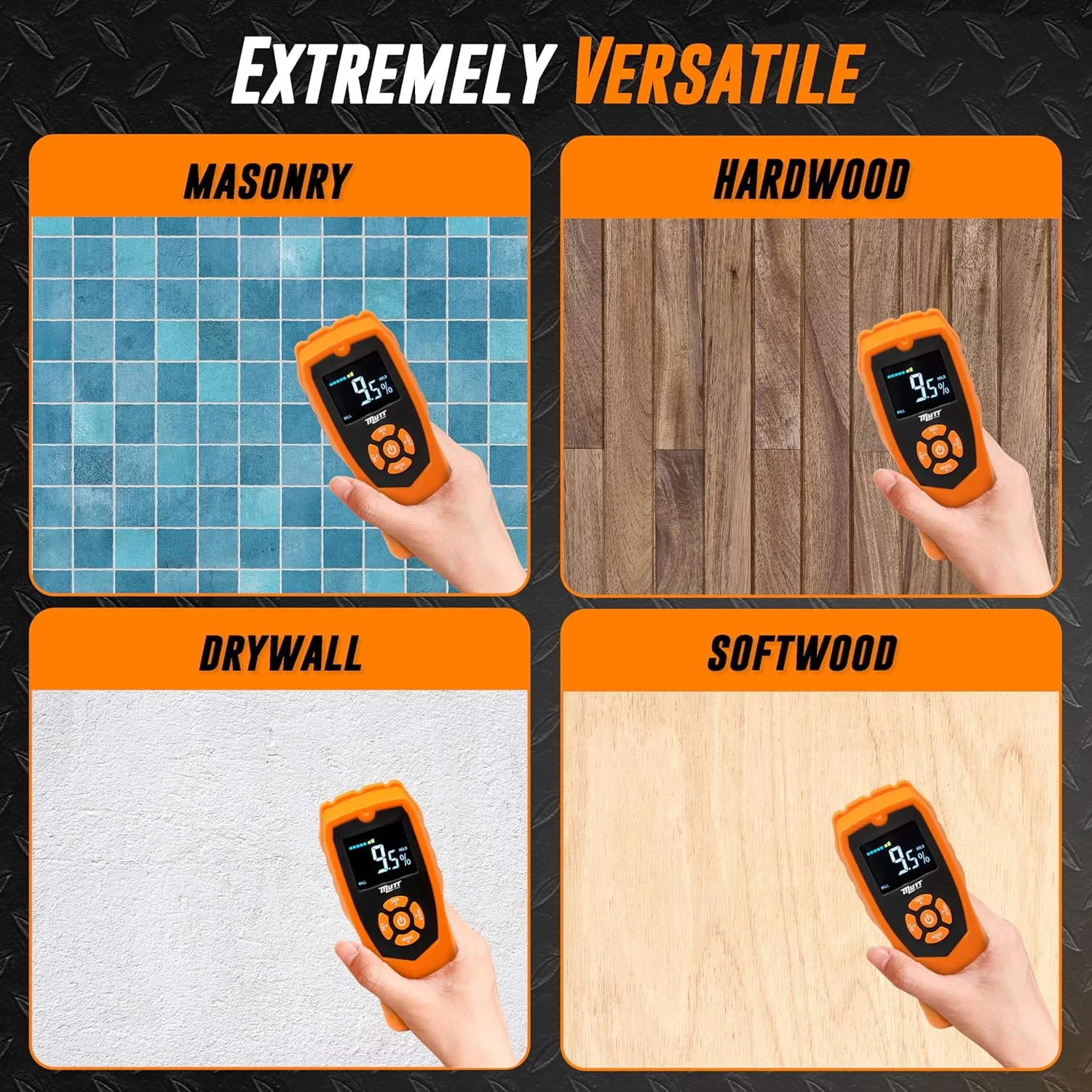 رطوبت سنج بدون پین AMERICAN MUTT TOOLS | رطوبت سنج غیر مخرب چوب برای دیوارها، دیوار خشک، چوب و مصالح ساختمانی | رطوبت یاب برای دیوارها، سنسور رطوبت رطوبت سنج بدون پین AMERICAN MUTT TOOLS | رطوبت سنج غیر مخرب چوب برای دیوارها، دیوار خشک، چوب و مصالح ساختمانی | رطوبت یاب برای دیوارها، سنسور رطوبت