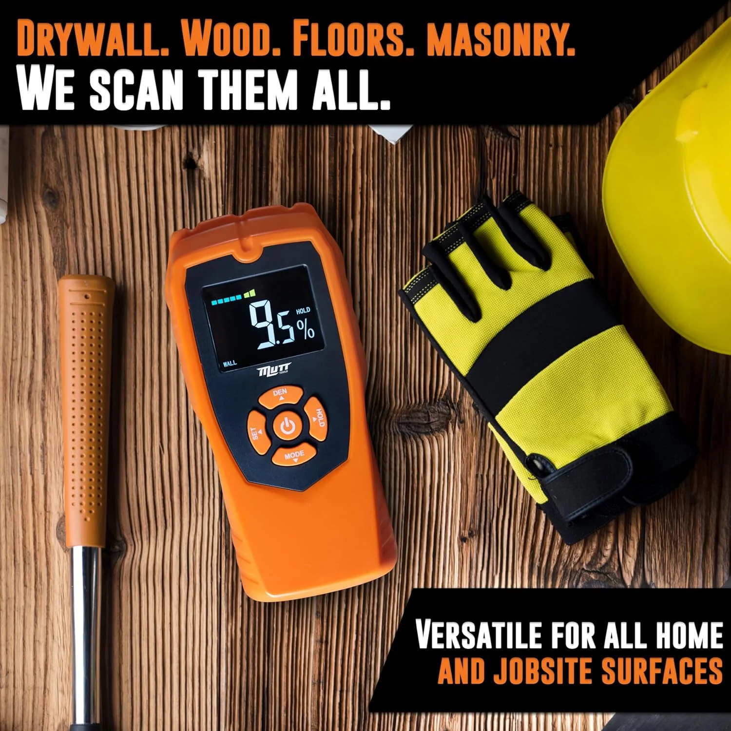 رطوبت سنج بدون پین AMERICAN MUTT TOOLS | رطوبت سنج غیر مخرب چوب برای دیوارها، دیوار خشک، چوب و مصالح ساختمانی | رطوبت یاب برای دیوارها، سنسور رطوبت رطوبت سنج بدون پین AMERICAN MUTT TOOLS | رطوبت سنج غیر مخرب چوب برای دیوارها، دیوار خشک، چوب و مصالح ساختمانی | رطوبت یاب برای دیوارها، سنسور رطوبت