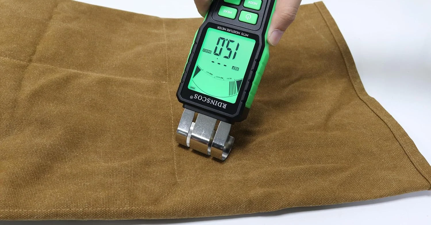 رطوبت سنج غیر مخرب RDINSCOS برای چوب، سیمان، کف، دیوار خشک، بتن و گچ - رطوبت یاب دیجیتال غیر تهاجمی با عمق 40 میلی متر، حالت REF، LCD با نور پس زمینه، برای استفاده خانگی و حرفه ای رطوبت سنج غیر مخرب RDINSCOS برای چوب، سیمان، کف، دیوار خشک، بتن و گچ - رطوبت یاب دیجیتال غیر تهاجمی با عمق 40 میلی متر، حالت REF، LCD با نور پس زمینه، برای استفاده خانگی و حرفه ای