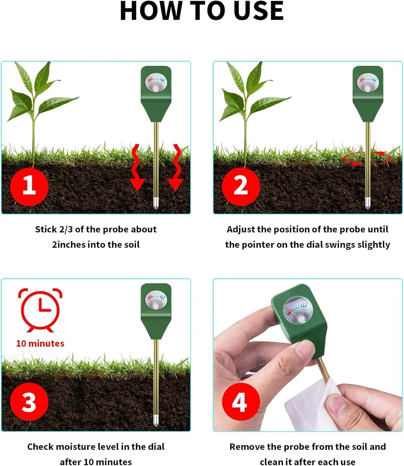 رطوبت سنج خاک NALACAL، رطوبت سنج گلخانه ای برای باغ، مزرعه، گیاهان چمن، تستر رطوبت خاک داخلی و خارجی، تستر PH خاک 3 در 1، کیت تست خاک گیاه، PH متر خاک رطوبت سنج خاک NALACAL، رطوبت سنج گلخانه ای برای باغ، مزرعه، گیاهان چمن، تستر رطوبت خاک داخلی و خارجی، تستر PH خاک 3 در 1، کیت تست خاک گیاه، PH متر خاک