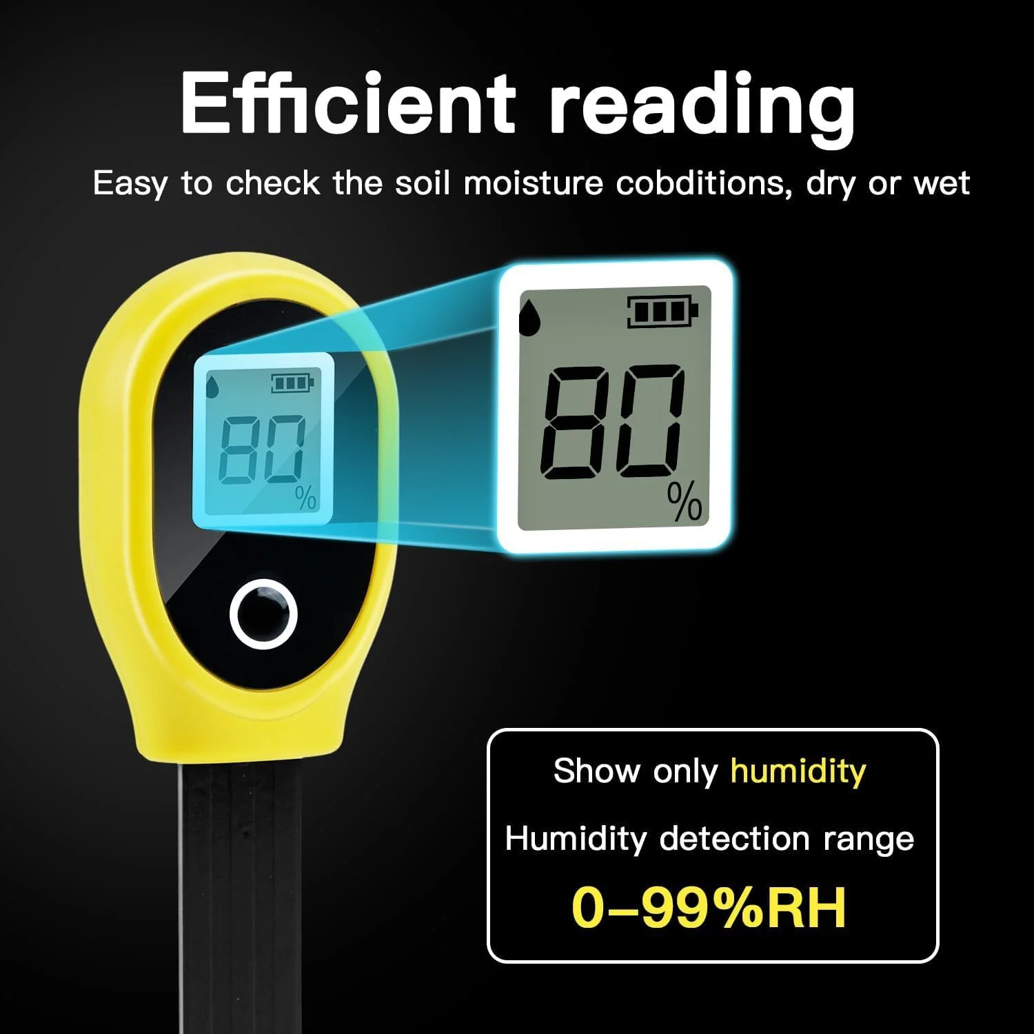 دستگاه تشخیص رطوبت خاک، تستر رطوبت خاک گیاه، مجموعه هوشمند تستر خاک با باتری دکمه ای برای باغ، مزرعه، چمن، داخل و خارج از منزل دستگاه تشخیص رطوبت خاک، تستر رطوبت خاک گیاه، مجموعه هوشمند تستر خاک با باتری دکمه ای برای باغ، مزرعه، چمن، داخل و خارج از منزل