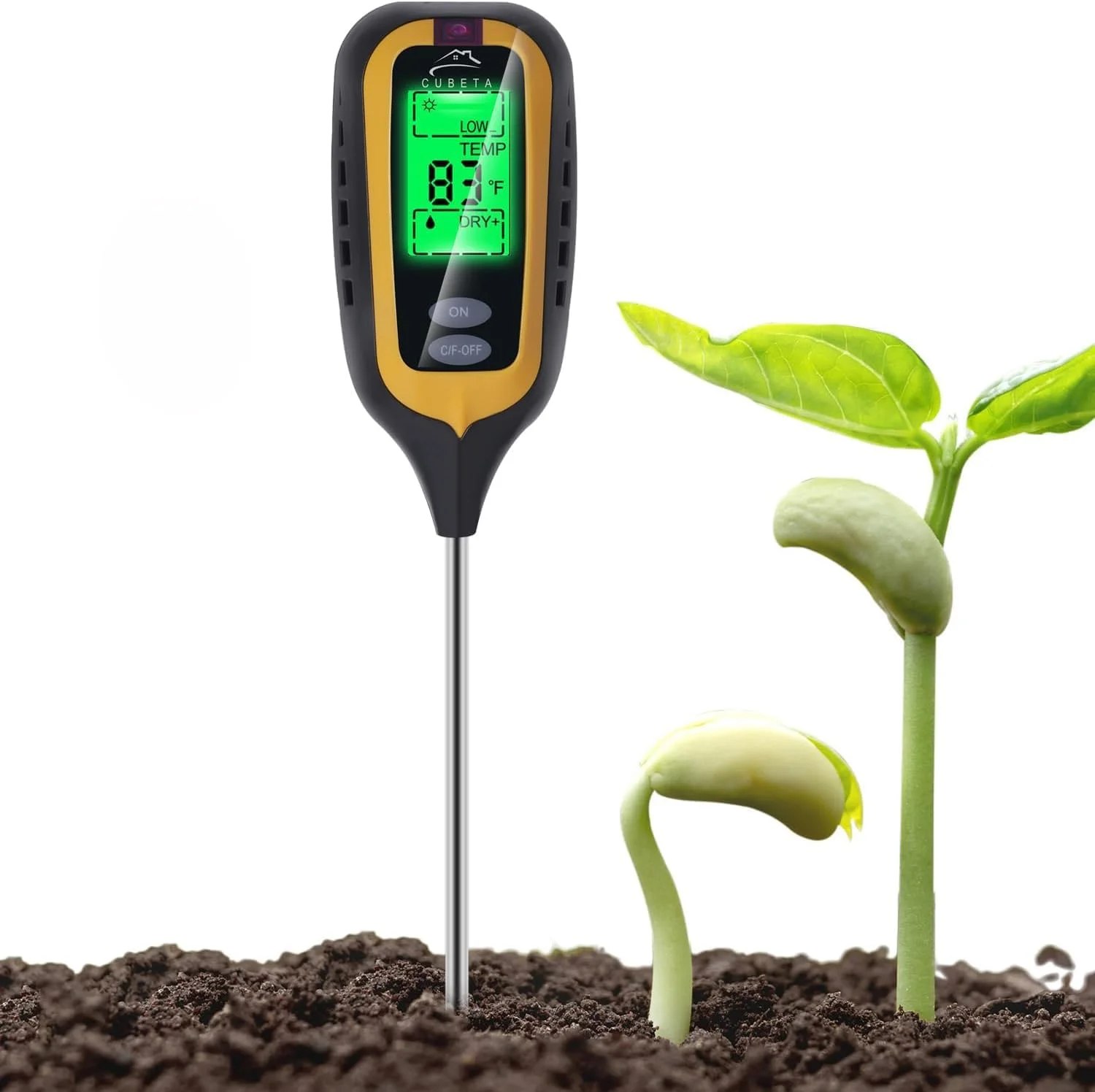دستگاه تست خاک گیاه NALACAL، تستر pH خاک، تستر خاک 4 در 1 با دما/رطوبت/نور/pH، کیت تست خاک برای باغ، چمن فضای باز، گیاهان آپارتمانی، برای باغبانی، کشاورزی، گیاهان دستگاه تست خاک گیاه NALACAL، تستر pH خاک، تستر خاک 4 در 1 با دما/رطوبت/نور/pH، کیت تست خاک برای باغ، چمن فضای باز، گیاهان آپارتمانی، برای باغبانی، کشاورزی، گیاهان