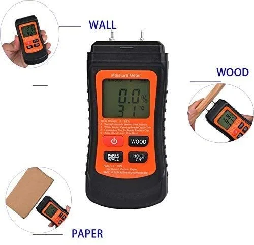 رطوبت سنج دیجیتال چوب JJJ با دو پین، تستر رطوبت کاغذ، رطوبت سنج دیوار، آشکارساز رطوبت چوب رطوبت سنج دیجیتال چوب JJJ با دو پین، تستر رطوبت کاغذ، رطوبت سنج دیوار، آشکارساز رطوبت چوب