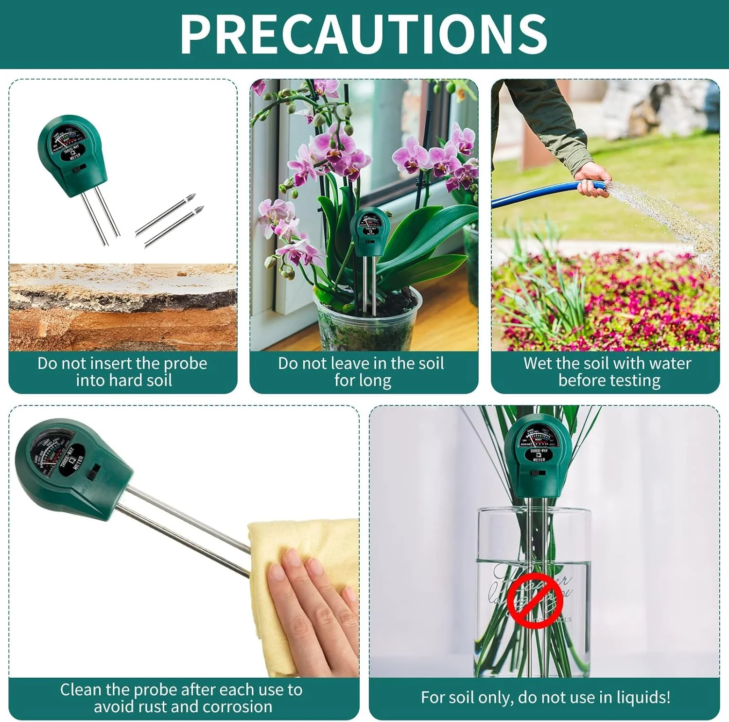 تستر خاک، کیت تست رطوبت، pH و نور برای باغبانی در فضای باز و داخلی، رطوبت سنج گیاه برای باغ، چمن، خانه، تستر رطوبت/PH/نور 3 در 1 خاک (10.03) تستر خاک، کیت تست رطوبت، pH و نور برای باغبانی در فضای باز و داخلی، رطوبت سنج گیاه برای باغ، چمن، خانه، تستر رطوبت/PH/نور 3 در 1 خاک (10.03)