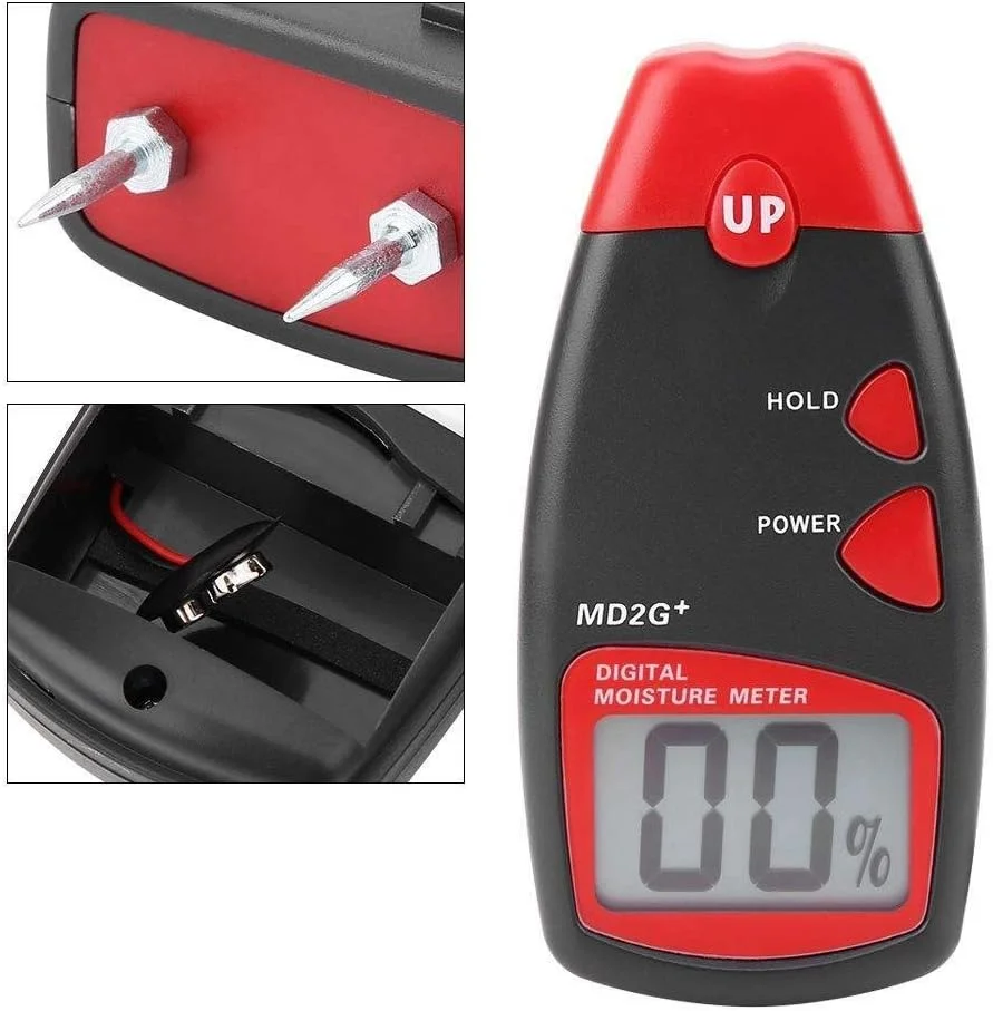 رطوبت سنج چوب JJJ، رطوبت سنج دیجیتال نمایشگر برای چوب، بامبو، پنبه، تنباکو و کاغذ رطوبت سنج چوب JJJ، رطوبت سنج دیجیتال نمایشگر برای چوب، بامبو، پنبه، تنباکو و کاغذ