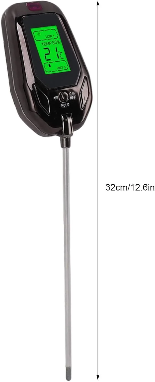 دستگاه تست خاک NALACAL، کیت 5 در 1 سنجش رطوبت خاک/سنجش PH خاک/دما خاک/رطوبت محیط/شدت نور خورشید با صفحه نمایش LCD برای باغ، چمن و گیاهان دستگاه تست خاک NALACAL، کیت 5 در 1 سنجش رطوبت خاک/سنجش PH خاک/دما خاک/رطوبت محیط/شدت نور خورشید با صفحه نمایش LCD برای باغ، چمن و گیاهان