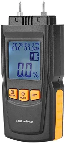 رطوبت سنج دیجیتال LCD دستی JJJ، 2 پین، برای چوب، کاغذ و هیزم رطوبت سنج دیجیتال LCD دستی JJJ، 2 پین، برای چوب، کاغذ و هیزم