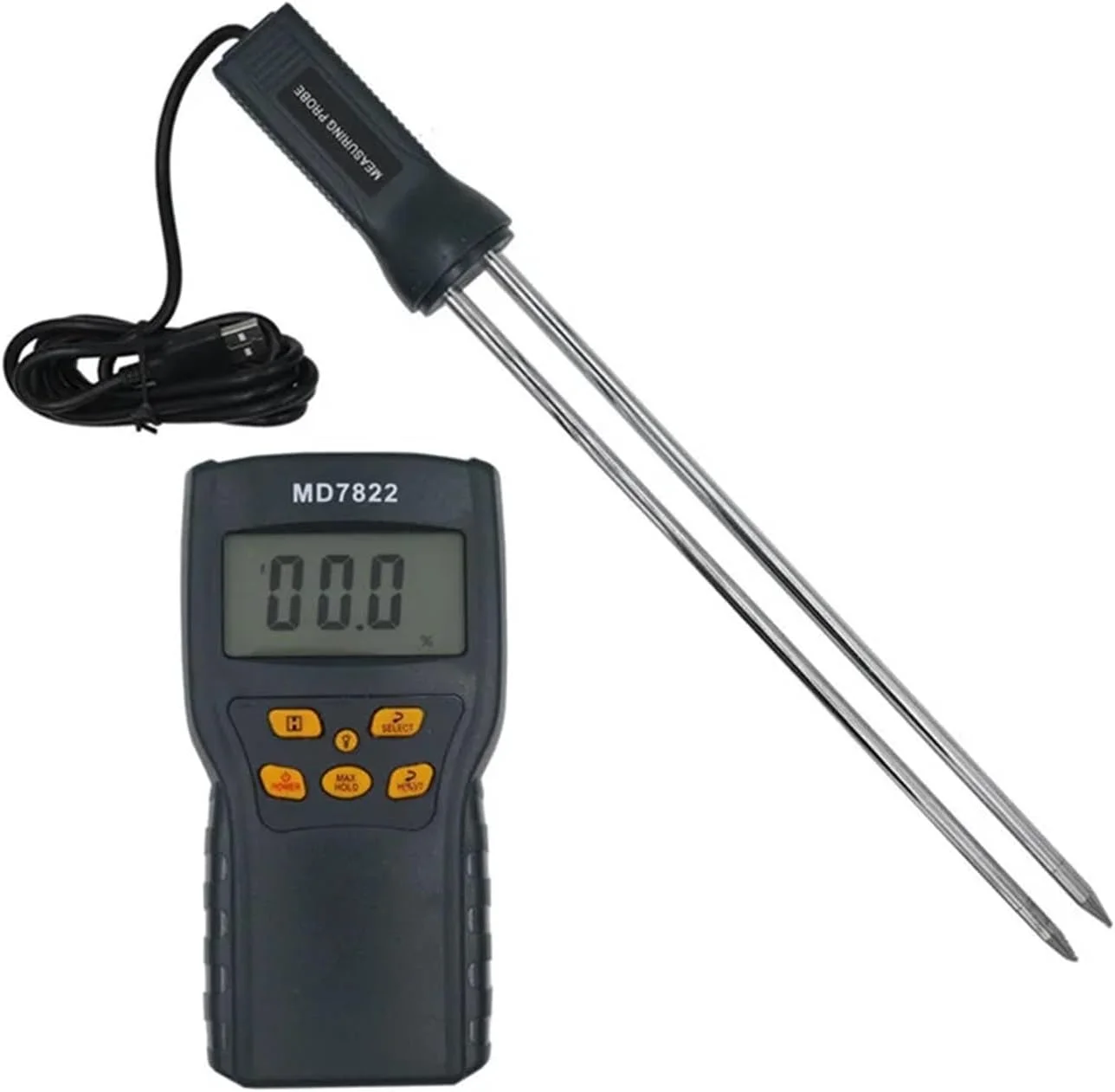 رطوبت سنج دیجیتال LCD غلات مدل MD7822، شامل تستر رطوبت ذرت، گندم و آشکارساز میزان رطوبت برای غلات