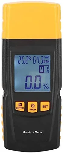 رطوبت سنج دیجیتال LCD دستی JJJ، 2 پین، برای چوب، کاغذ و هیزم