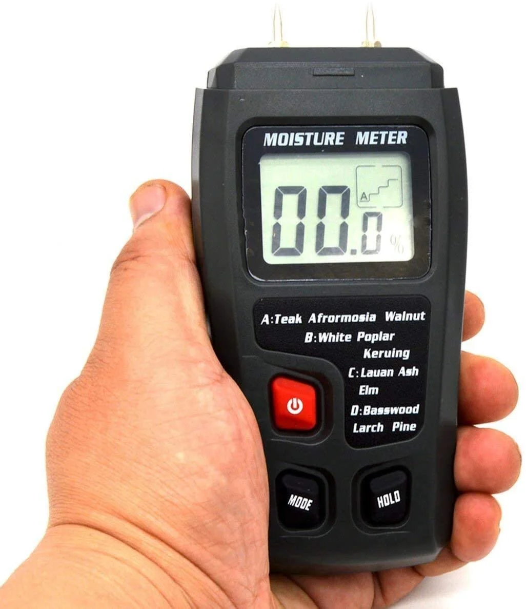 رطوبت سنج چوب دیجیتال LCD مدل JJJ با دقت ±0.5%، رطوبت سنج 2 پین، رطوبت یاب قابل حمل، تستر، سنسور رطوبت سنج