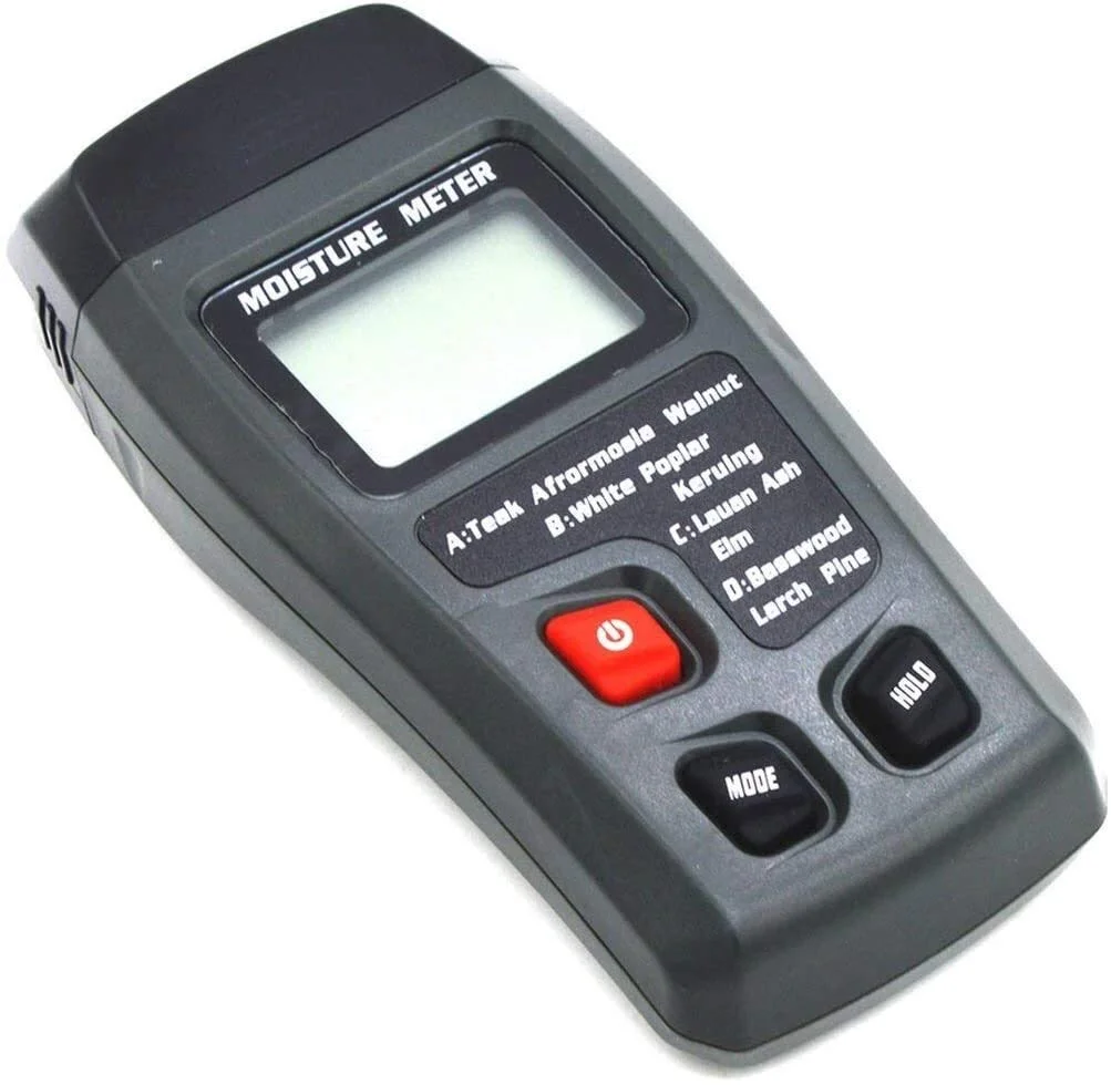 رطوبت سنج چوب دیجیتال LCD مدل JJJ با دقت ±0.5%، رطوبت سنج 2 پین، رطوبت یاب قابل حمل، تستر، سنسور رطوبت سنج