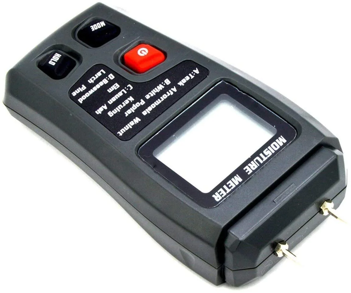 رطوبت سنج چوب دیجیتال LCD مدل JJJ با دقت ±0.5%، رطوبت سنج 2 پین، رطوبت یاب قابل حمل، تستر، سنسور رطوبت سنج