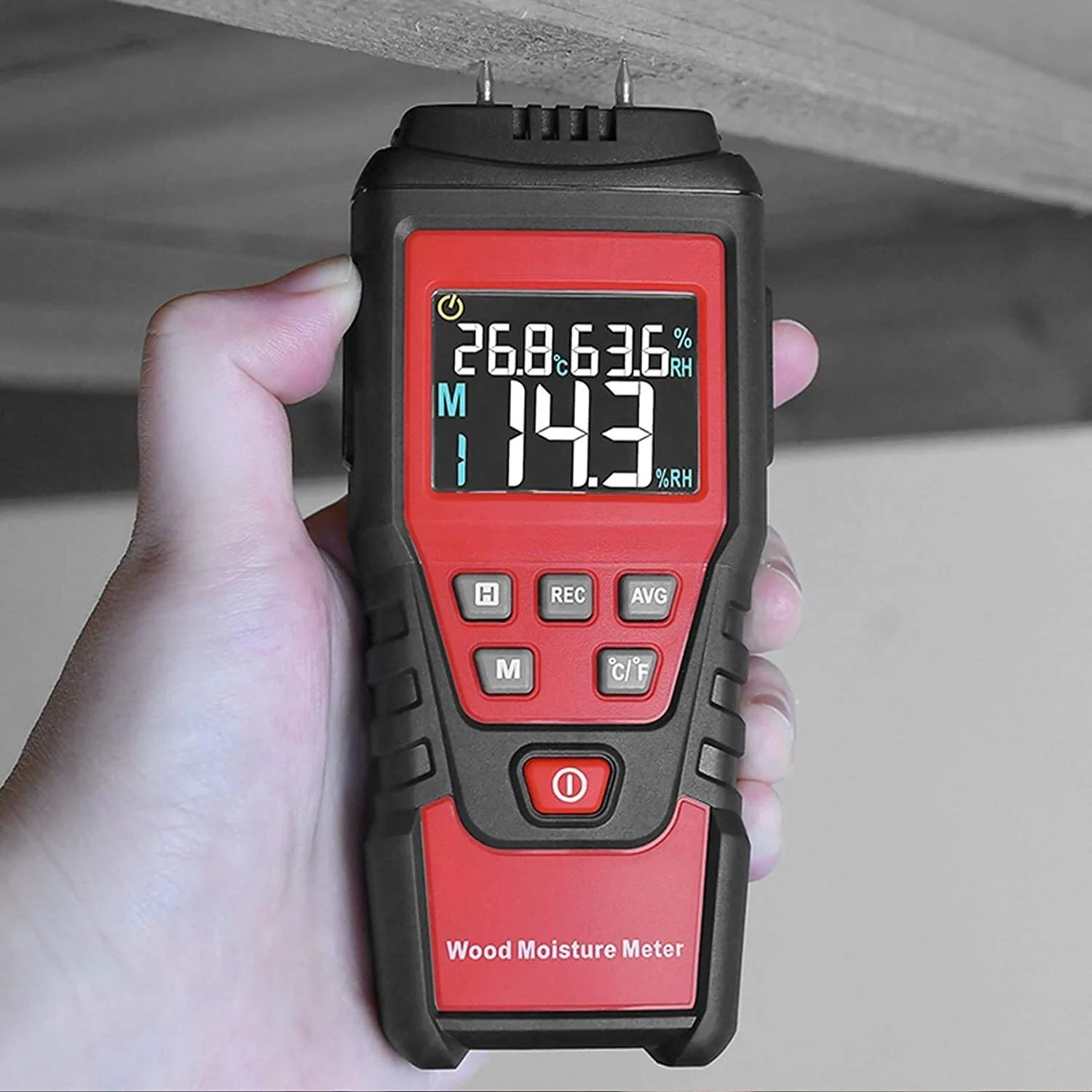 رطوبت سنج دیجیتال چوب JJJ 0-99.9%، رطوبت سنج چوب، رطوبت سنج، رطوبت سنج چوب، کاغذ مرطوب، بتن، سیمان