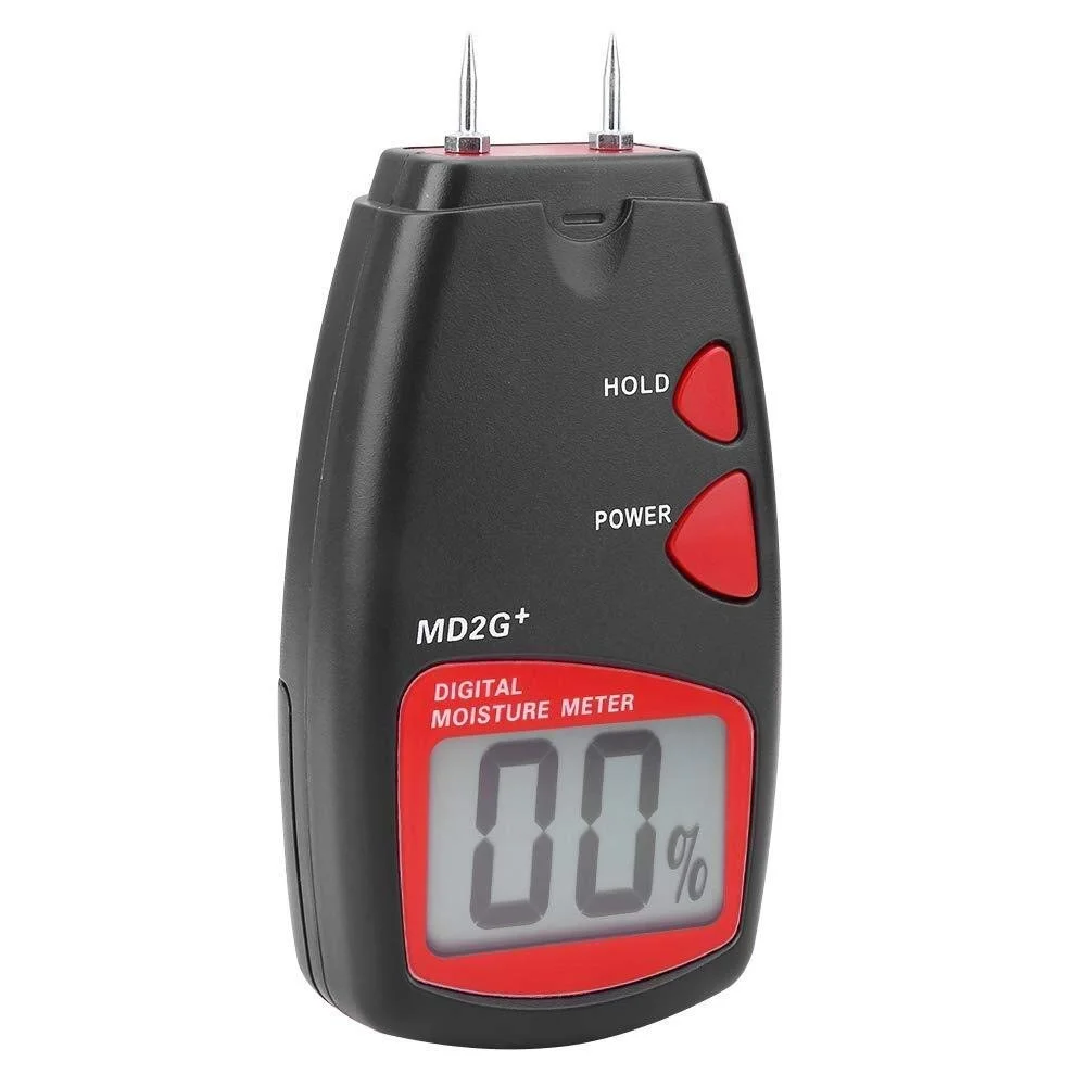 رطوبت سنج دیجیتال چند منظوره JJJ قابل تنظیم برای استفاده در فضای باز و داخل ساختمان، مناسب برای کاغذ تنباکو، چوب، بامبو و پنبه