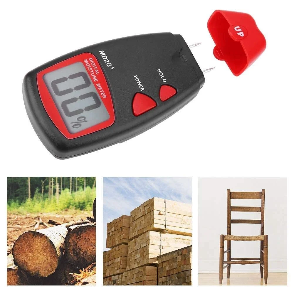 رطوبت سنج دیجیتال چند منظوره JJJ قابل تنظیم برای استفاده در فضای باز و داخل ساختمان، مناسب برای کاغذ تنباکو، چوب، بامبو و پنبه رطوبت سنج دیجیتال چند منظوره JJJ قابل تنظیم برای استفاده در فضای باز و داخل ساختمان، مناسب برای کاغذ تنباکو، چوب، بامبو و پنبه