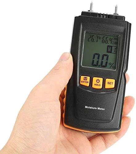 رطوبت سنج دیجیتال LCD دستی JJJ، رطوبت چوب، کاغذ و هیزم، 2 پین