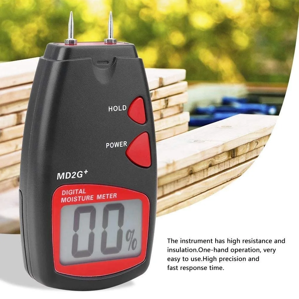 رطوبت سنج دیجیتال چند منظوره JJJ قابل تنظیم برای استفاده در فضای باز و داخل ساختمان، مناسب برای کاغذ تنباکو، چوب، بامبو و پنبه رطوبت سنج دیجیتال چند منظوره JJJ قابل تنظیم برای استفاده در فضای باز و داخل ساختمان، مناسب برای کاغذ تنباکو، چوب، بامبو و پنبه