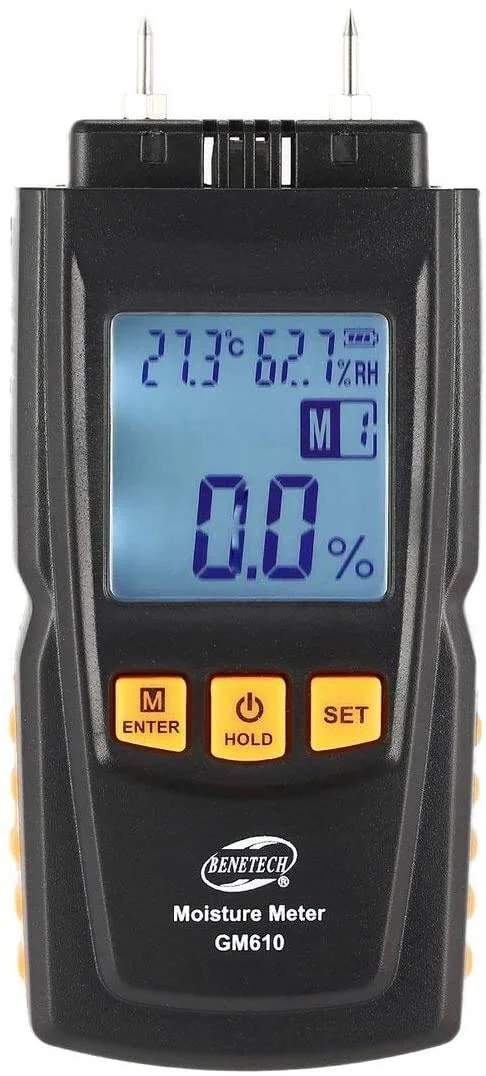 رطوبت سنج چوب JJJ Display، تستر رطوبت، تشخیص رطوبت چوب، کاغذ و درخت، رطوبت سنج 2 پین