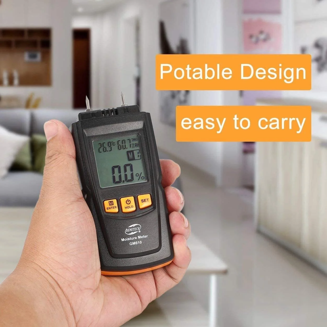 رطوبت سنج چوب JJJ Display، تستر رطوبت، تشخیص رطوبت چوب، کاغذ و درخت، رطوبت سنج 2 پین رطوبت سنج چوب JJJ Display، تستر رطوبت، تشخیص رطوبت چوب، کاغذ و درخت، رطوبت سنج 2 پین