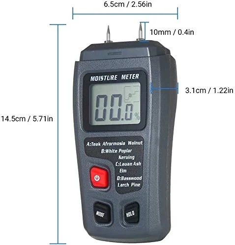 رطوبت سنج چوب JJJ، رطوبت سنج 4 حالته، رطوبت سنج قابل حمل، نوع پین، ابزار رطوبت چوب، ردیاب نشت آب دستی با صفحه نمایش LCD رطوبت سنج چوب JJJ، رطوبت سنج 4 حالته، رطوبت سنج قابل حمل، نوع پین، ابزار رطوبت چوب، ردیاب نشت آب دستی با صفحه نمایش LCD