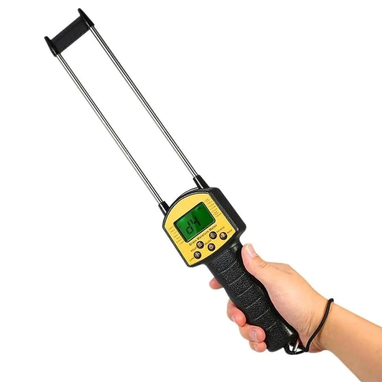 رطوبت سنج دیجیتال LCD غلات، رطوبت سنج غلات با متر آب صوتی، پروب دوتایی هوشمند 0.1% دقت بالا برای گندم ذرت برنج بادام زمینی سویا رطوبت سنج دیجیتال LCD غلات، رطوبت سنج غلات با متر آب صوتی، پروب دوتایی هوشمند 0.1% دقت بالا برای گندم ذرت برنج بادام زمینی سویا