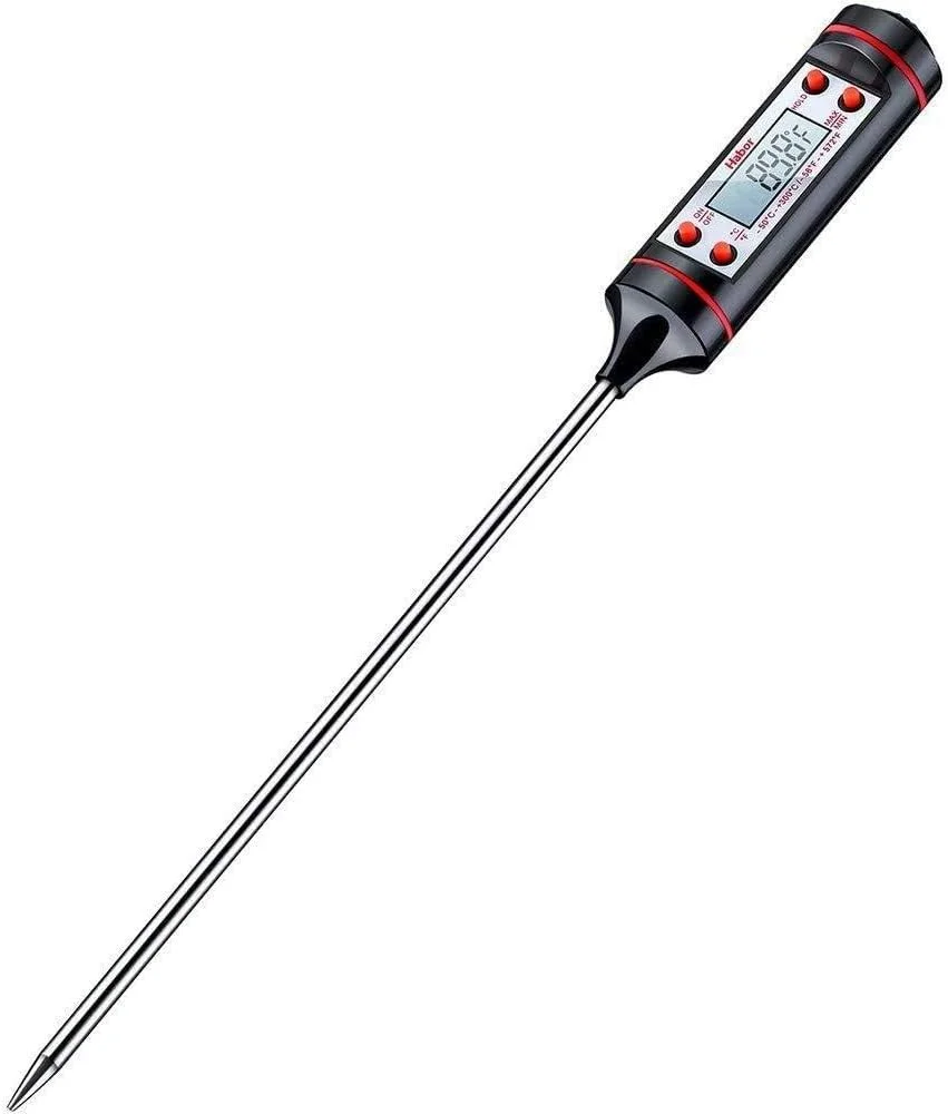 دماسنج گوشت SKY-TOUCH Sincher، دماسنج آشپزی با قابلیت خواندن فوری، صفحه نمایش LCD، عملکرد ثابت نگه داشتن دما برای آشپزخانه، دستگاه دودزا، گریل، باربیکیو، گوشت، آبنبات، شیر، آب