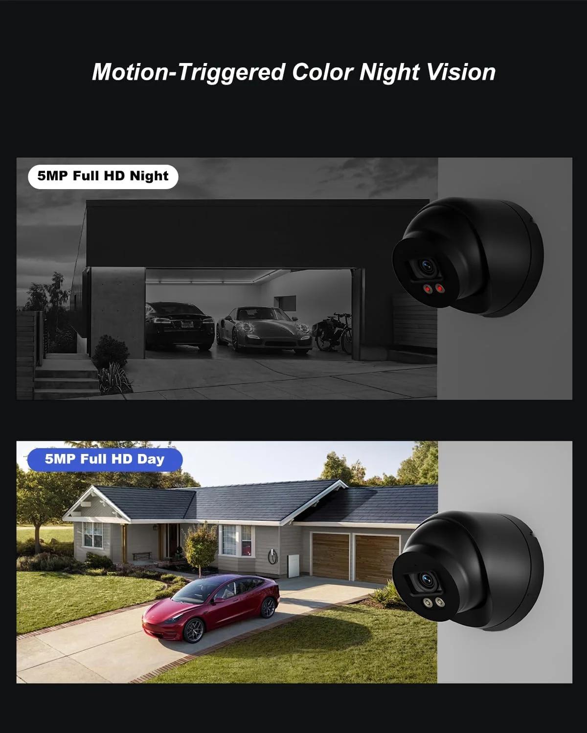 سیستم دوربین مداربسته Maisi 1080P با ضبط کننده DVR هشت کاناله، 4 عدد دوربین دام 2 مگاپیکسلی، دید در شب، دسترسی آسان از راه دور، تشخیص هوشمند حرکت، بدون هارد دیسک، فقط برای استفاده در محیط داخلی - تصویر 2 سیستم دوربین مداربسته Maisi 1080P با ضبط کننده DVR هشت کاناله، 4 عدد دوربین دام 2 مگاپیکسلی، دید در شب، دسترسی آسان از راه دور، تشخیص هوشمند حرکت، بدون هارد دیسک، فقط برای استفاده در محیط داخلی - تصویر 2