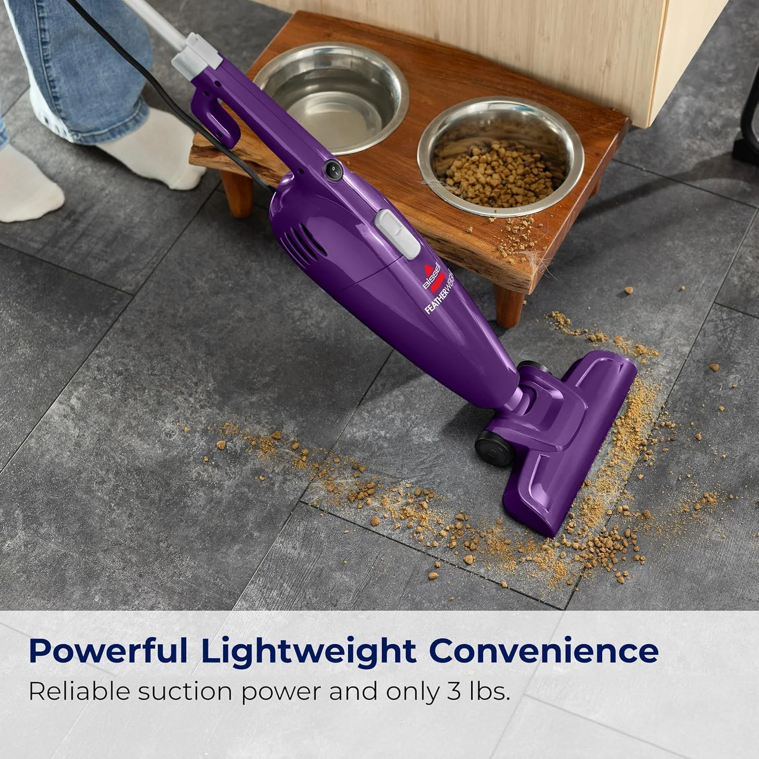 جاروبرقی عصایی سبک وزن بدون کیسه بیسل مدل 20334، بنفش جاروبرقی عصایی سبک وزن بدون کیسه بیسل مدل 20334، بنفش