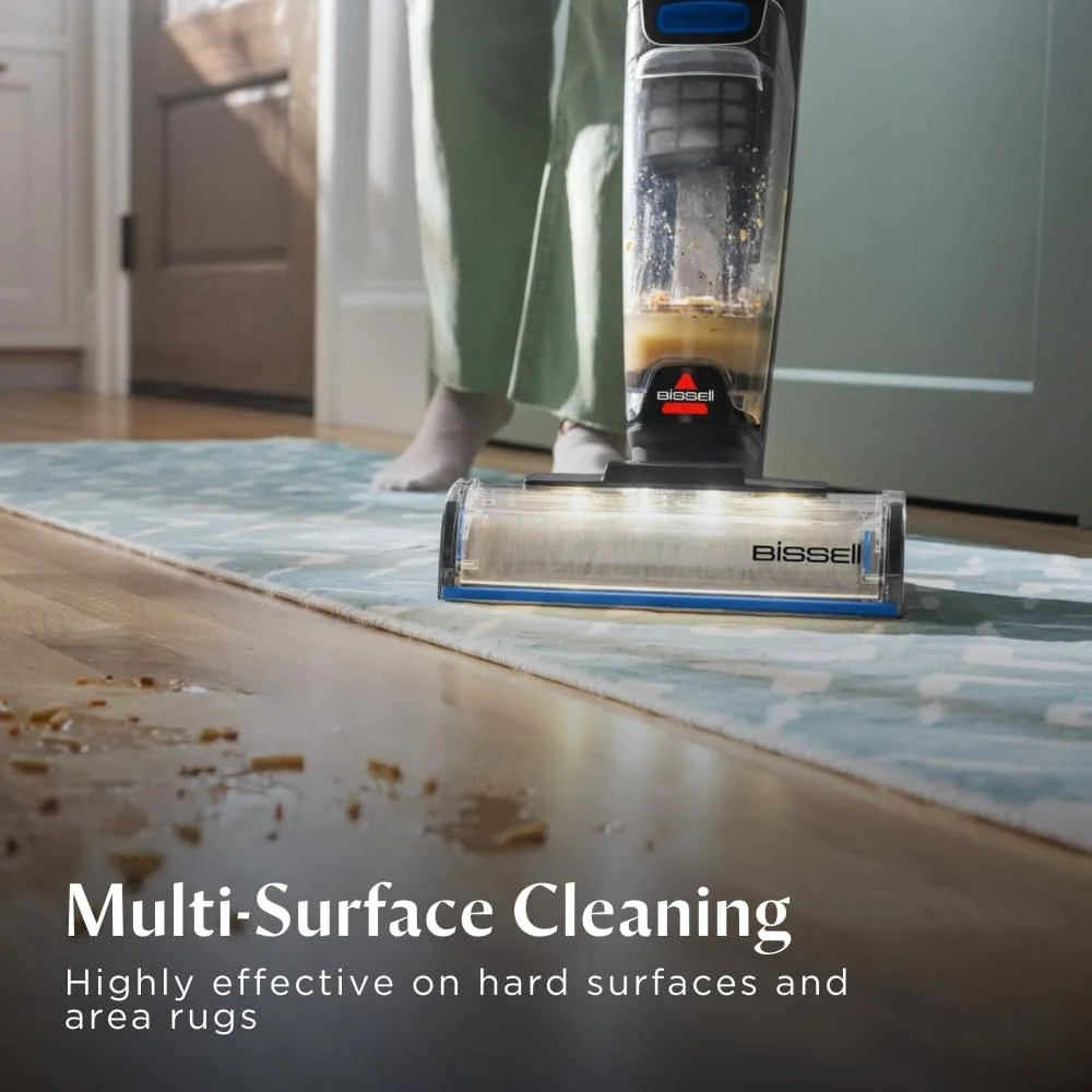 جاروبرقی و تیشوی بیسیم و خشک BISSELL Crosswave Omnifind 4006K – تمیزکننده قدرتمند 2 در 1 با ویژگی نور Furfinder، فناوری بدون گره خوردگی و خود تمیزشونده جاروبرقی و تیشوی بیسیم و خشک BISSELL Crosswave Omnifind 4006K – تمیزکننده قدرتمند 2 در 1 با ویژگی نور Furfinder، فناوری بدون گره خوردگی و خود تمیزشونده