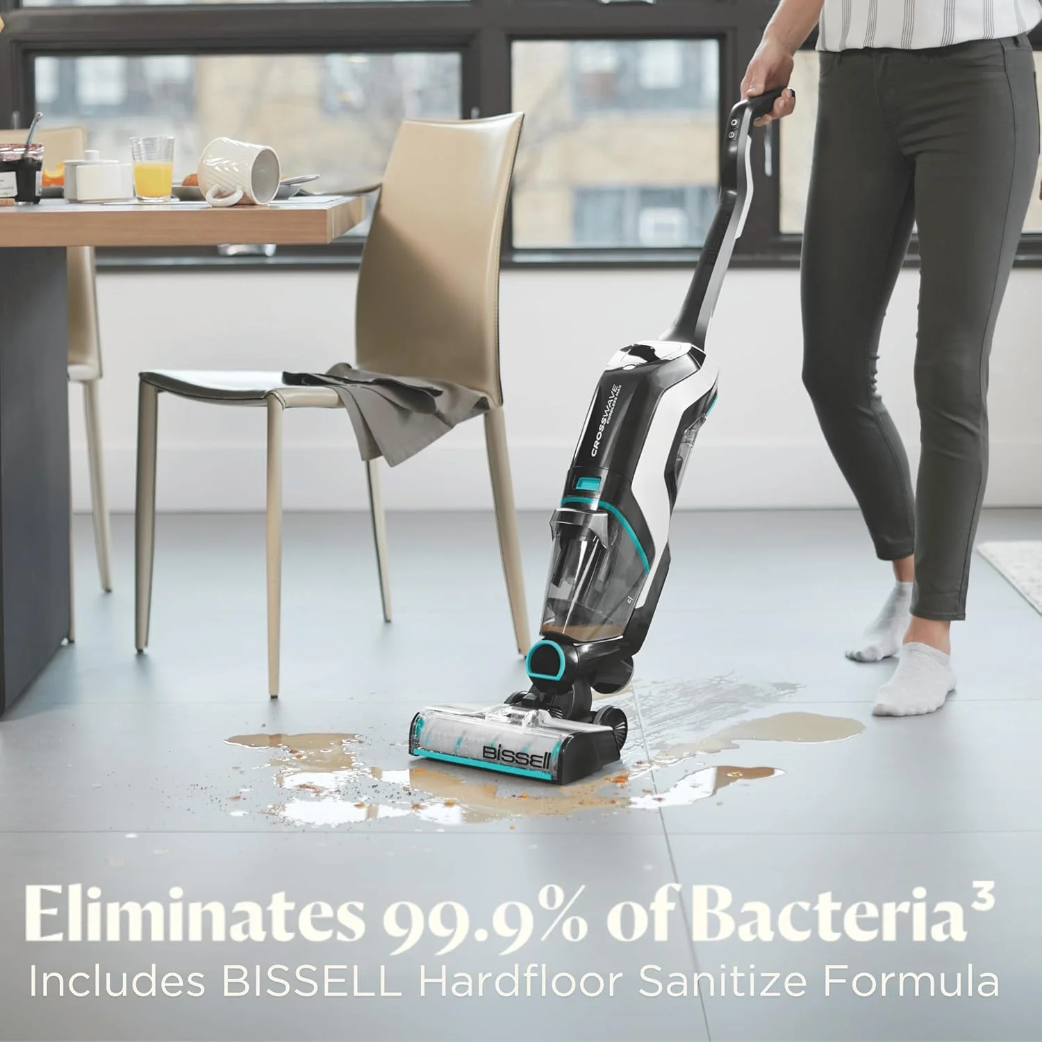 جاروبرقی و تی چند منظوره بیسل مدل 2554A CrossWave Cordless Max، مناسب برای سطوح سخت و فرش، مشکی/سفید صدفی با تزیینات آبی الکتریکی جاروبرقی و تی چند منظوره بیسل مدل 2554A CrossWave Cordless Max، مناسب برای سطوح سخت و فرش، مشکی/سفید صدفی با تزیینات آبی الکتریکی