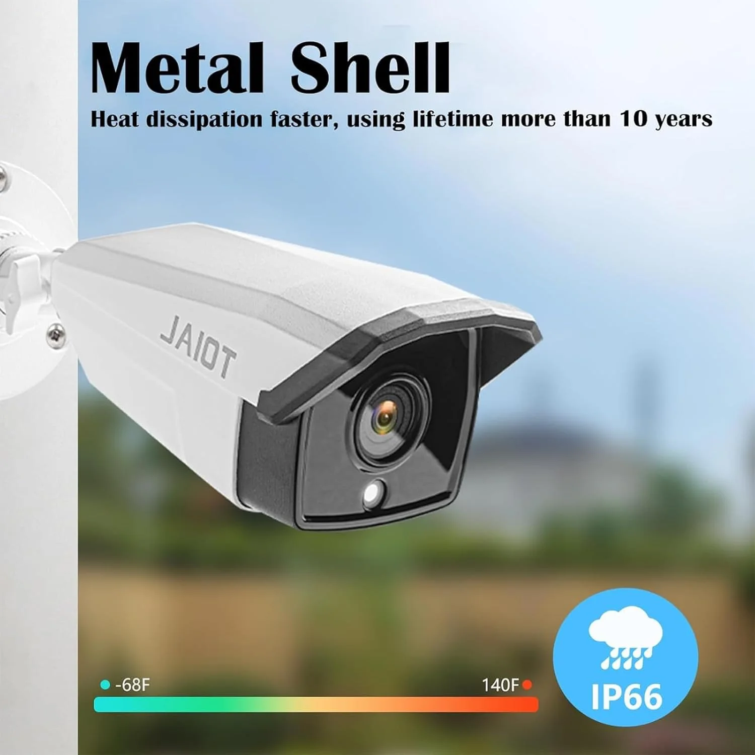 سیستم دوربین مداربسته تحت شبکه 8 کانال 4K با سیم JAIOT، کیت نظارتی NVR H.265+ برای خانه با تشخیص حرکت، بدنه فلزی، ضبط 24 ساعته، 2 ترابایت، دید در شب، IP66 سیستم دوربین مداربسته تحت شبکه 8 کانال 4K با سیم JAIOT، کیت نظارتی NVR H.265+ برای خانه با تشخیص حرکت، بدنه فلزی، ضبط 24 ساعته، 2 ترابایت، دید در شب، IP66