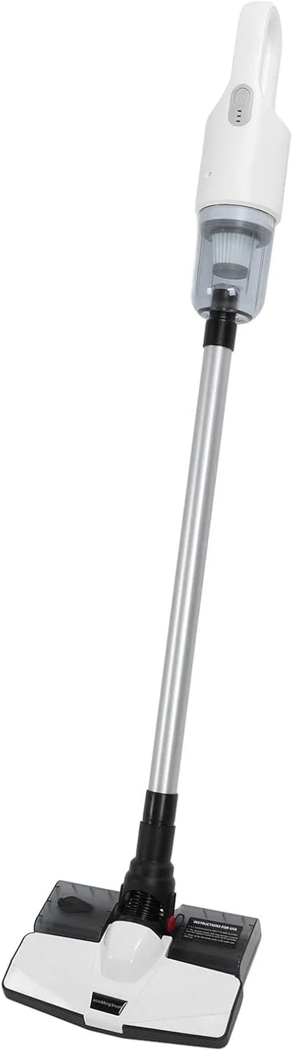 Depisuta Cordless Vacuum Cleaner, 2 Gears Adjustable Powerful Suction Vacuum Cleaner, 6000mAh Portable Handheld Wet Dry with Mop for Hard Floor and Pet Hair (White)