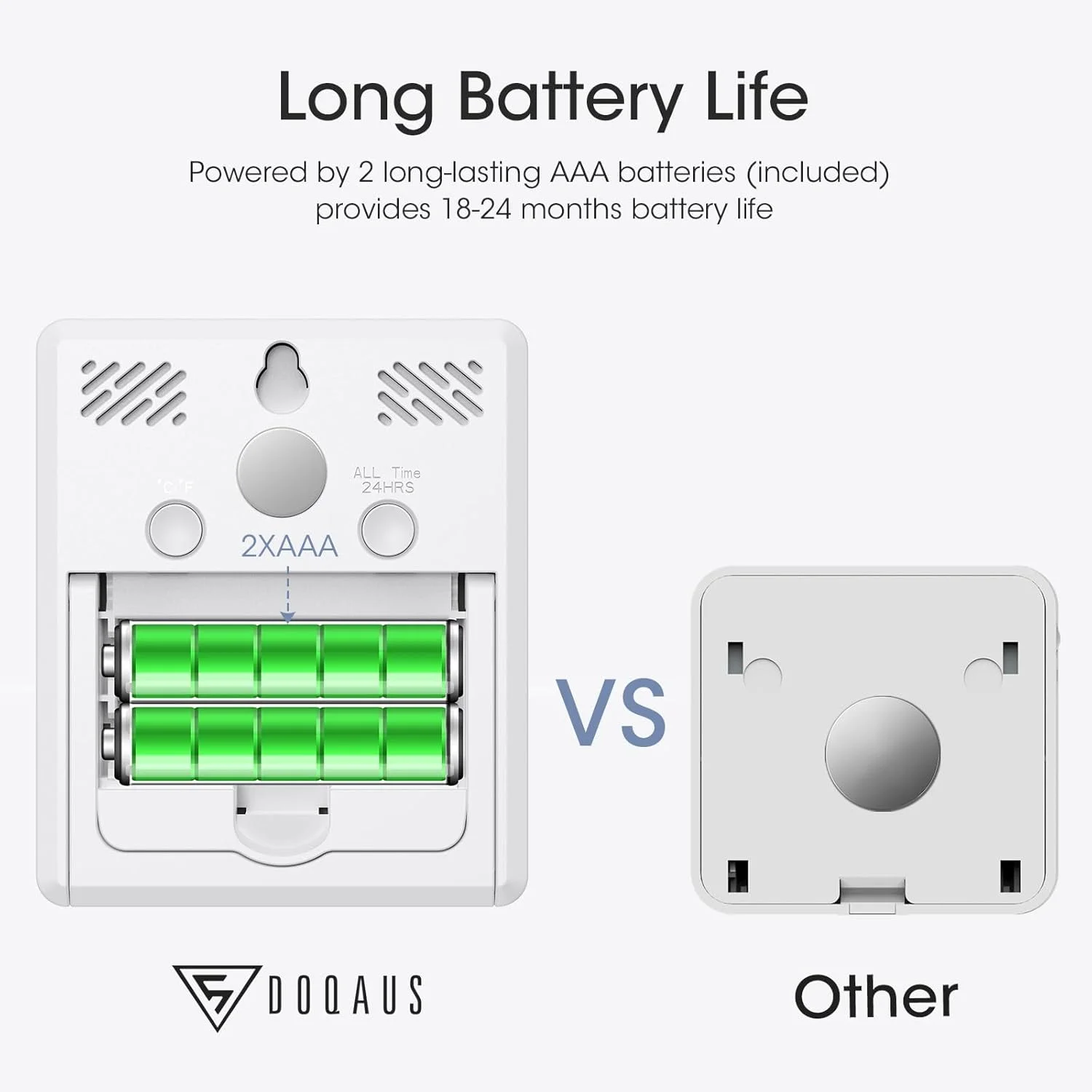 DOQAUS Room Thermometer, Digital Thermo-Hygrometer Indoor with High Low History, LCD Screen Baby Room Thermometer with High Accuracy, ℉/℃ Selectable, for Greenhouse,Nursery,Basement (White) DOQAUS Room Thermometer, Digital Thermo-Hygrometer Indoor with High Low History, LCD Screen Baby Room Thermometer with High Accuracy, ℉/℃ Selectable, for Greenhouse,Nursery,Basement (White)