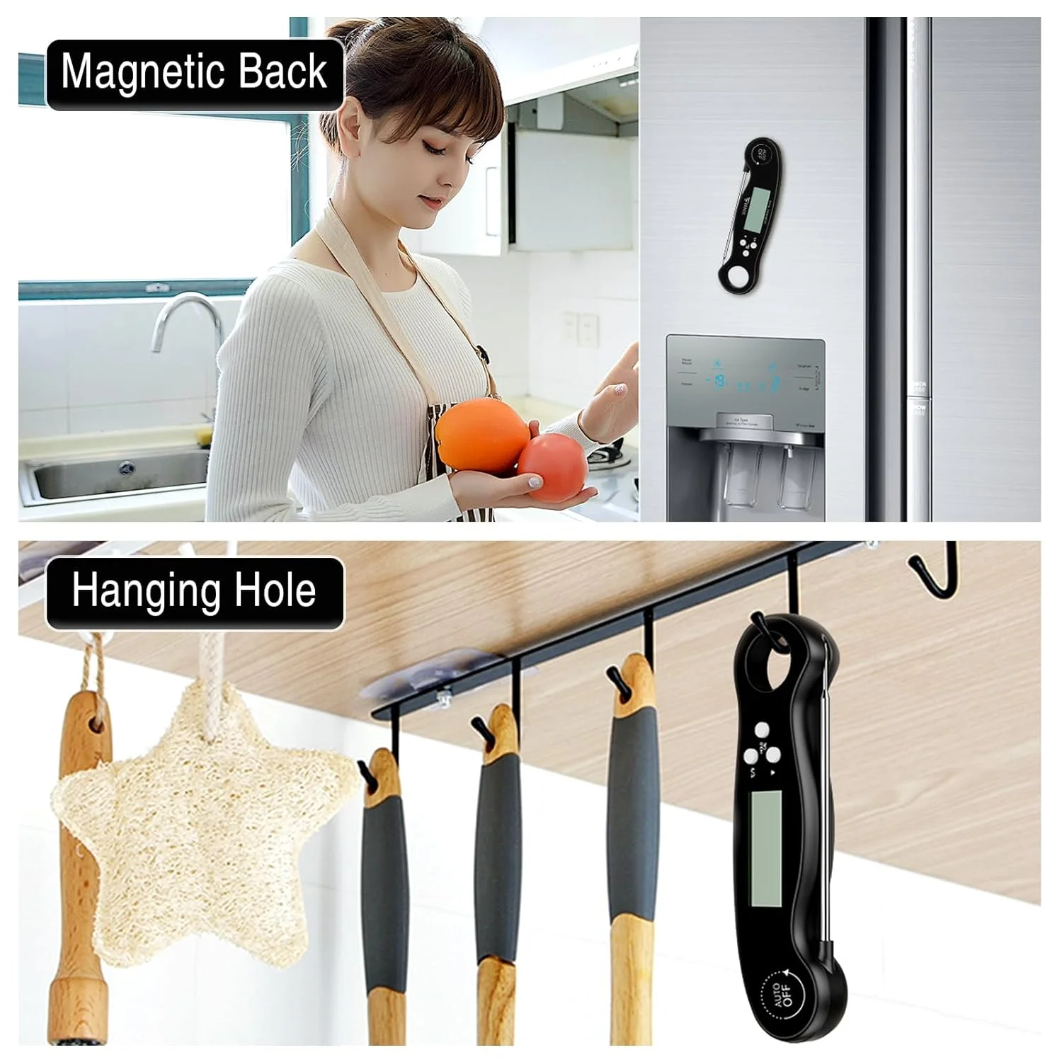 دماسنج غذای DOQAUS، خوانش فوری 3 ثانیه ای، دماسنج گوشت برای آشپزخانه، دماسنج پخت و پز با دقت بالا، دماسنج تاشو فوق العاده نازک، روشن/خاموش خودکار، صفحه نمایش LCD بزرگ برای آب نبات/باربیکیو/شیر دماسنج غذای DOQAUS، خوانش فوری 3 ثانیه ای، دماسنج گوشت برای آشپزخانه، دماسنج پخت و پز با دقت بالا، دماسنج تاشو فوق العاده نازک، روشن/خاموش خودکار، صفحه نمایش LCD بزرگ برای آب نبات/باربیکیو/شیر