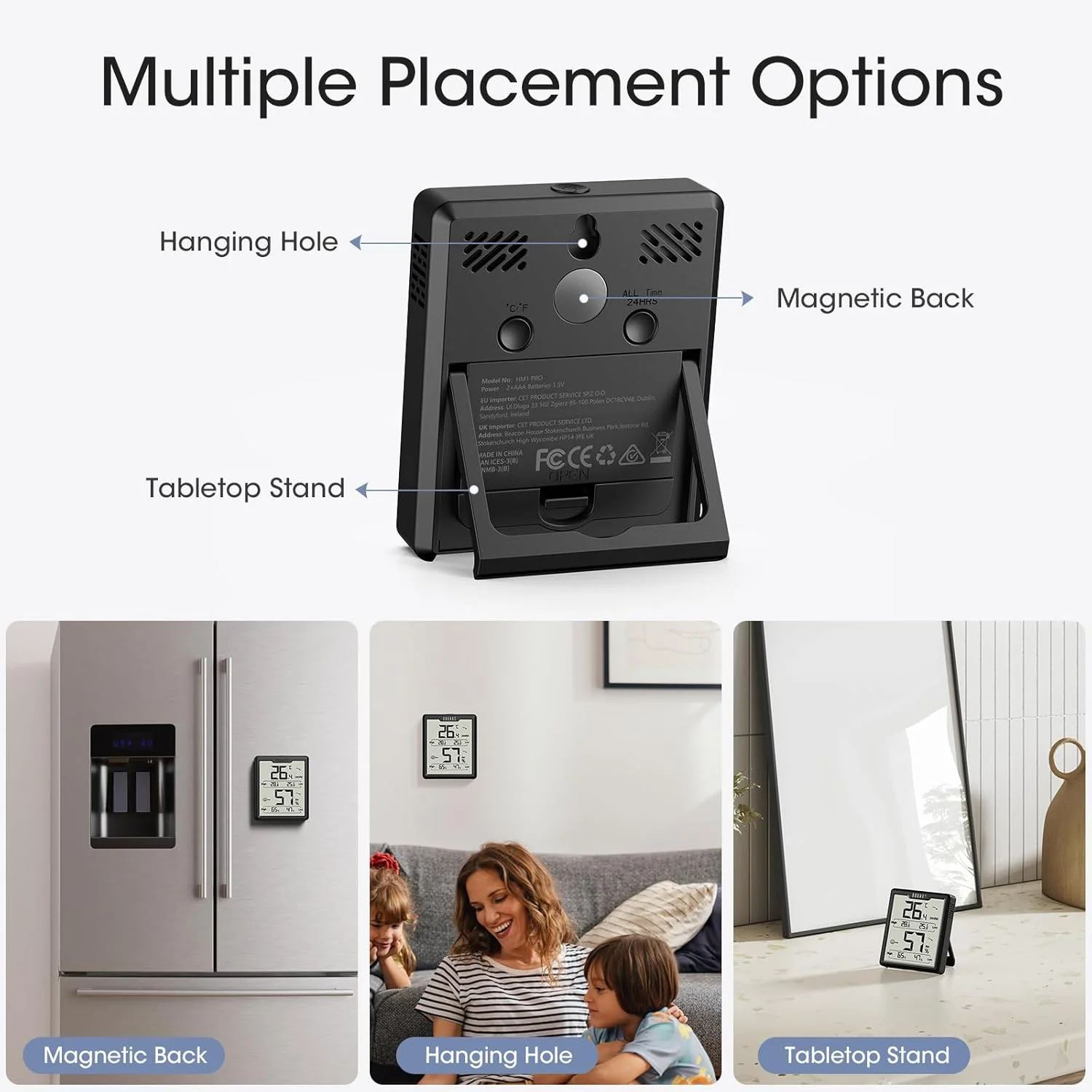 دماسنج دیجیتال اتاق DOQAUS، رطوبت سنج با صفحه نمایش بزرگ، دماسنج رطوبت سنج با آیکون، تازه سازی 5 ثانیه ای، مانیتور دمای اتاق رطوبت سنج برای خانه/دفتر/اتاق کودک/اتاق نوزاد (مشکی-A) دماسنج دیجیتال اتاق DOQAUS، رطوبت سنج با صفحه نمایش بزرگ، دماسنج رطوبت سنج با آیکون، تازه سازی 5 ثانیه ای، مانیتور دمای اتاق رطوبت سنج برای خانه/دفتر/اتاق کودک/اتاق نوزاد (مشکی-A)