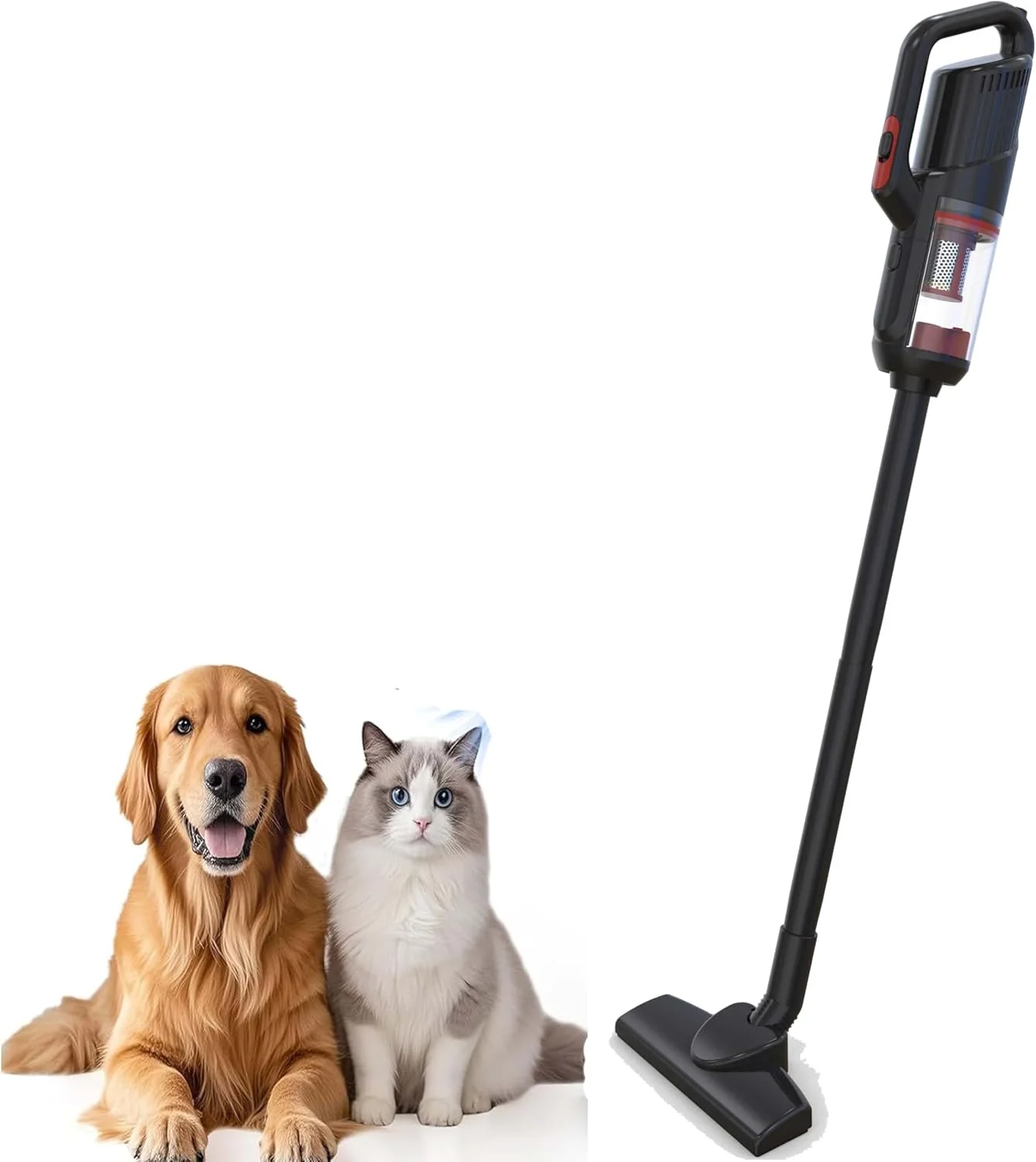 جاروبرقی عصایی شارژی - مکش قدرتمند 800 واتی، جاروبرقی دستی سبک وزن 2 سرعته، ایده آل برای موی حیوانات خانگی، کف های سخت، فرش ها و تمیز کردن خودرو، قابل حمل و آسان برای استفاده