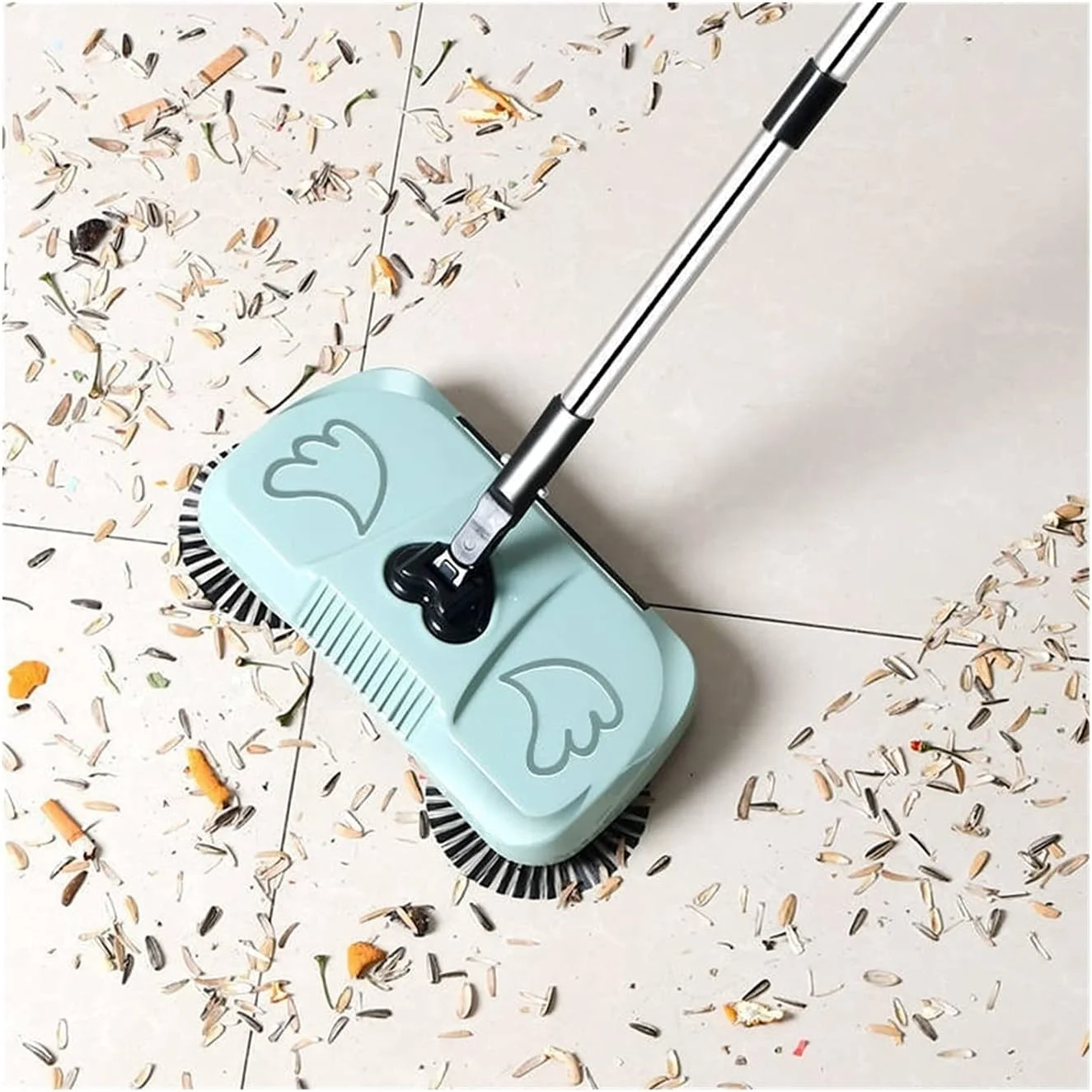 جاروبرقی هوشمند CBWCCY، جاروی اتوماتیک، ابزار تمیز کننده بدون نیاز به خم شدن، اختراع جارو، ربات نظافت (صورتی)