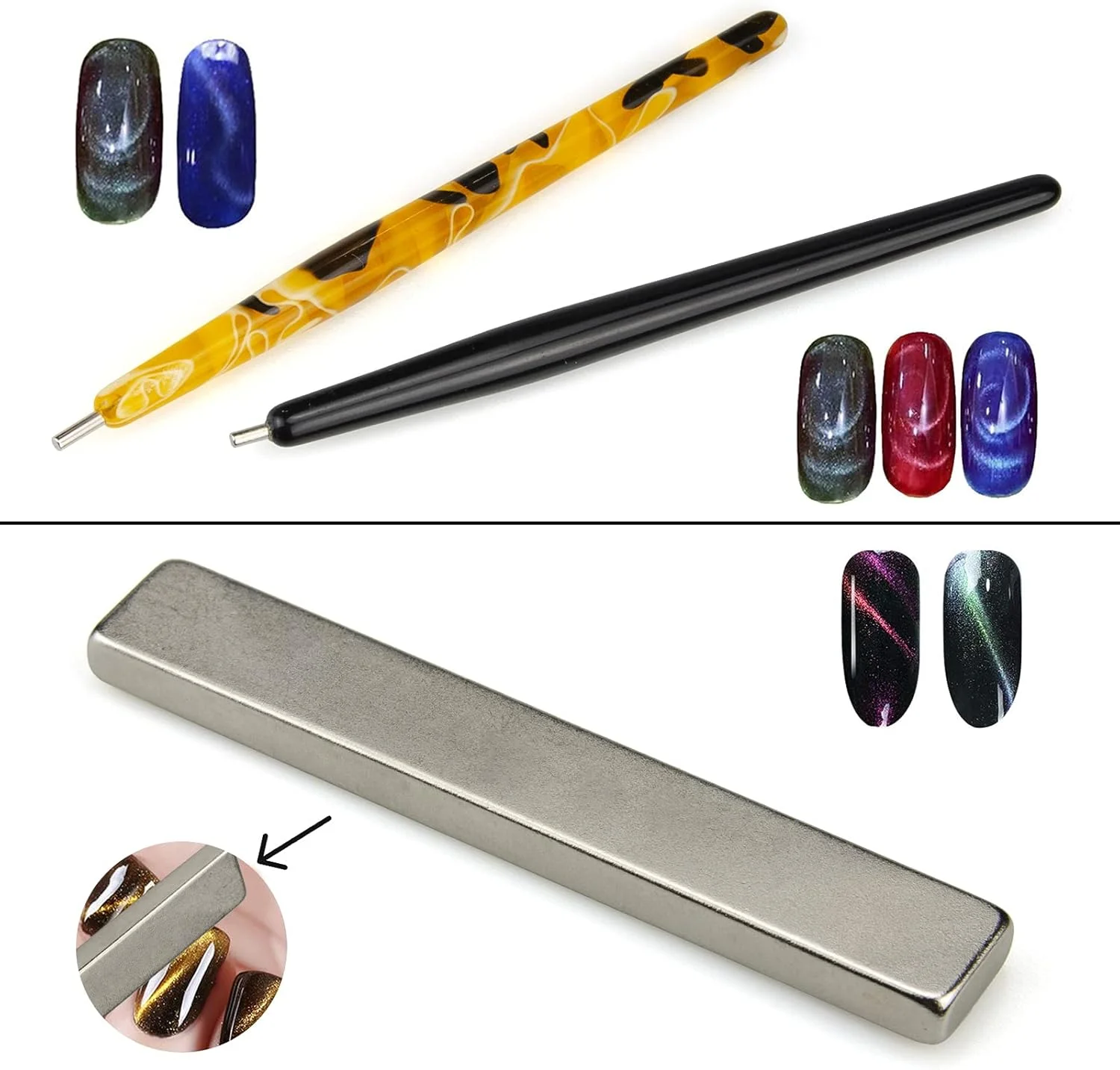 مجموعه ابزار مگنت ناخن 8 تکه Ideal Swan، قلم های مگنتی ناخن با طراحی گل دو سر، استیک مگنت سه بعدی برای طراحی ناخن با لاک ژل چشم گربه ای مغناطیسی، برای طراحی سه بعدی، سالن، استودیو یا خانه مجموعه ابزار مگنت ناخن 8 تکه Ideal Swan، قلم های مگنتی ناخن با طراحی گل دو سر، استیک مگنت سه بعدی برای طراحی ناخن با لاک ژل چشم گربه ای مغناطیسی، برای طراحی سه بعدی، سالن، استودیو یا خانه