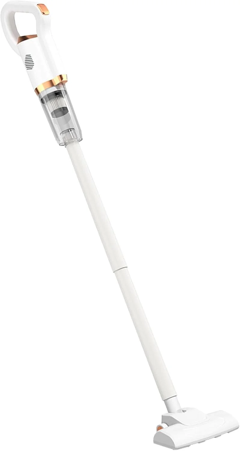 جاروبرقی شارژی ریزگوی، جاروبرقی عصایی 2 در 1 با مکش قدرتمند، کم صدا و قابل شارژ با باتری با ظرفیت بالا برای خانه