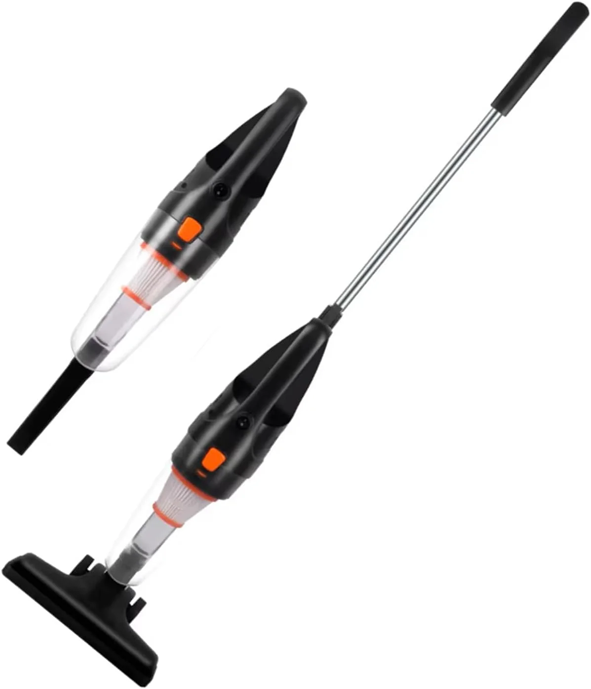 جاروبرقی 2 در 1 دستی و عصایی با سیم 4 متری، سبک وزن، قدرتمند 600 وات، مکش 16000 پاسکال، ظرفیت بزرگ 0.5 لیتری، سیستم فیلتراسیون مرکزی عالی برای ماشین، خانه و آشپزخانه (مشکی)