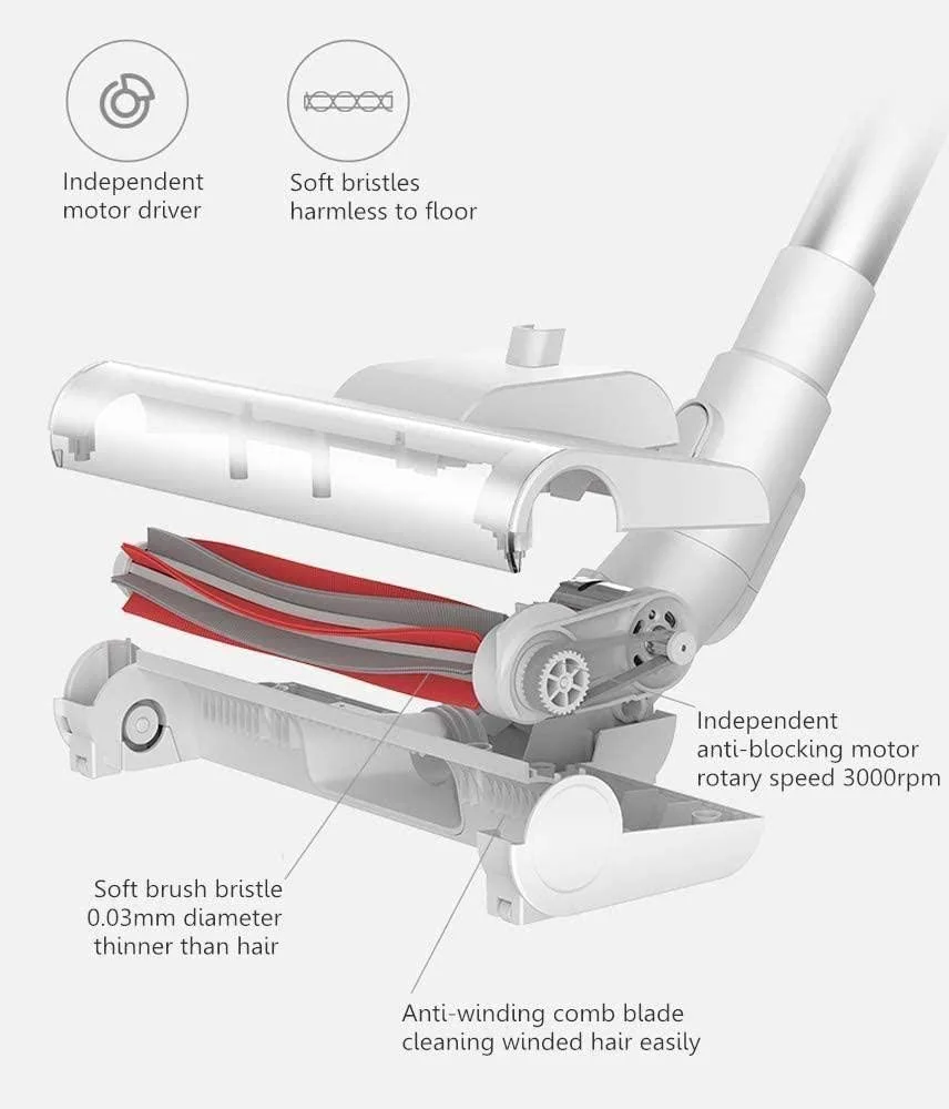 جاروبرقی HANWERU، جاروبرقی بی سیم سبک وزن 2 در 1 با قدرت 5.5 کیلو پاسکال با 2 برس و 2 سطح، جاروبرقی دستی 2200 میلی آمپر ساعتی با زمان کارکرد تا 30 دقیقه برای موی حیوانات خانگی، فرش و ماشین