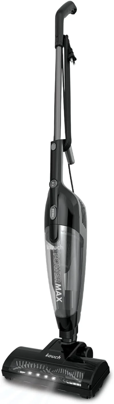 جاروبرقی عصایی 3 در 1 Kouch آلمان، مکش 600 واتی 18KPa، سیم 8 متری با پاک کننده عصایی دستی سبک وزن چند منظوره برای کف سخت/فرش/موهای حیوانات خانگی، (KSV2031)