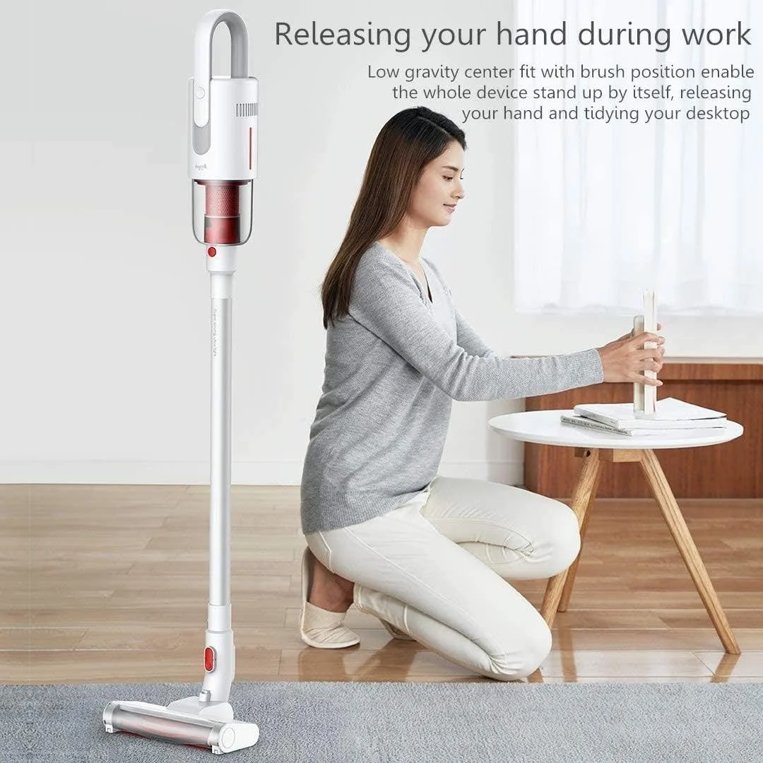جاروبرقی HANWERU، جاروبرقی بی سیم سبک وزن 2 در 1 با قدرت 5.5 کیلو پاسکال با 2 برس و 2 سطح، جاروبرقی دستی 2200 میلی آمپر ساعتی با زمان کارکرد تا 30 دقیقه برای موی حیوانات خانگی، فرش و ماشین