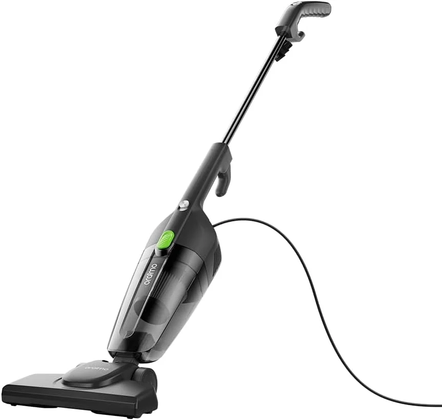 جاروبرقی عصایی ارتقا یافته اورایمو 3 در 1، مکش پرقدرت 600 واتی 16000 پاسکال، 2 فیلتر HEPA، مخزن گرد و غبار 500 میلی لیتری، جاروبرقی دستی سبک وزن با سیم 5 متری برای چوب سخت، کاشی، فرش و فضاهای تنگ