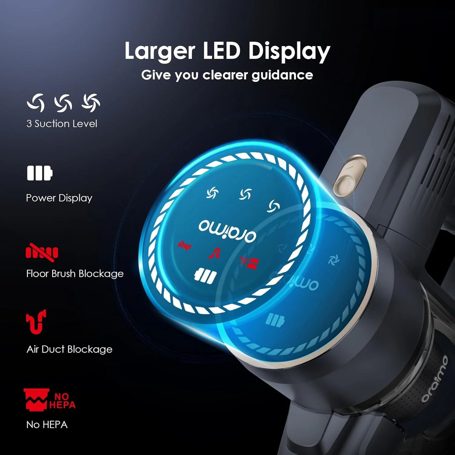 جاروبرقی شارژی اورایمو 6 در 1 با موتور براشلس انحصاری 270 واتی، مکش 24KPA، نمایشگر دیجیتال، برس ضد گره خوردگی ارتقا یافته، تا 45 دقیقه زمان کارکرد، جاروبرقی عصایی برای فرش و کف سخت، 4 فیلتر HEPA جاروبرقی شارژی اورایمو 6 در 1 با موتور براشلس انحصاری 270 واتی، مکش 24KPA، نمایشگر دیجیتال، برس ضد گره خوردگی ارتقا یافته، تا 45 دقیقه زمان کارکرد، جاروبرقی عصایی برای فرش و کف سخت، 4 فیلتر HEPA